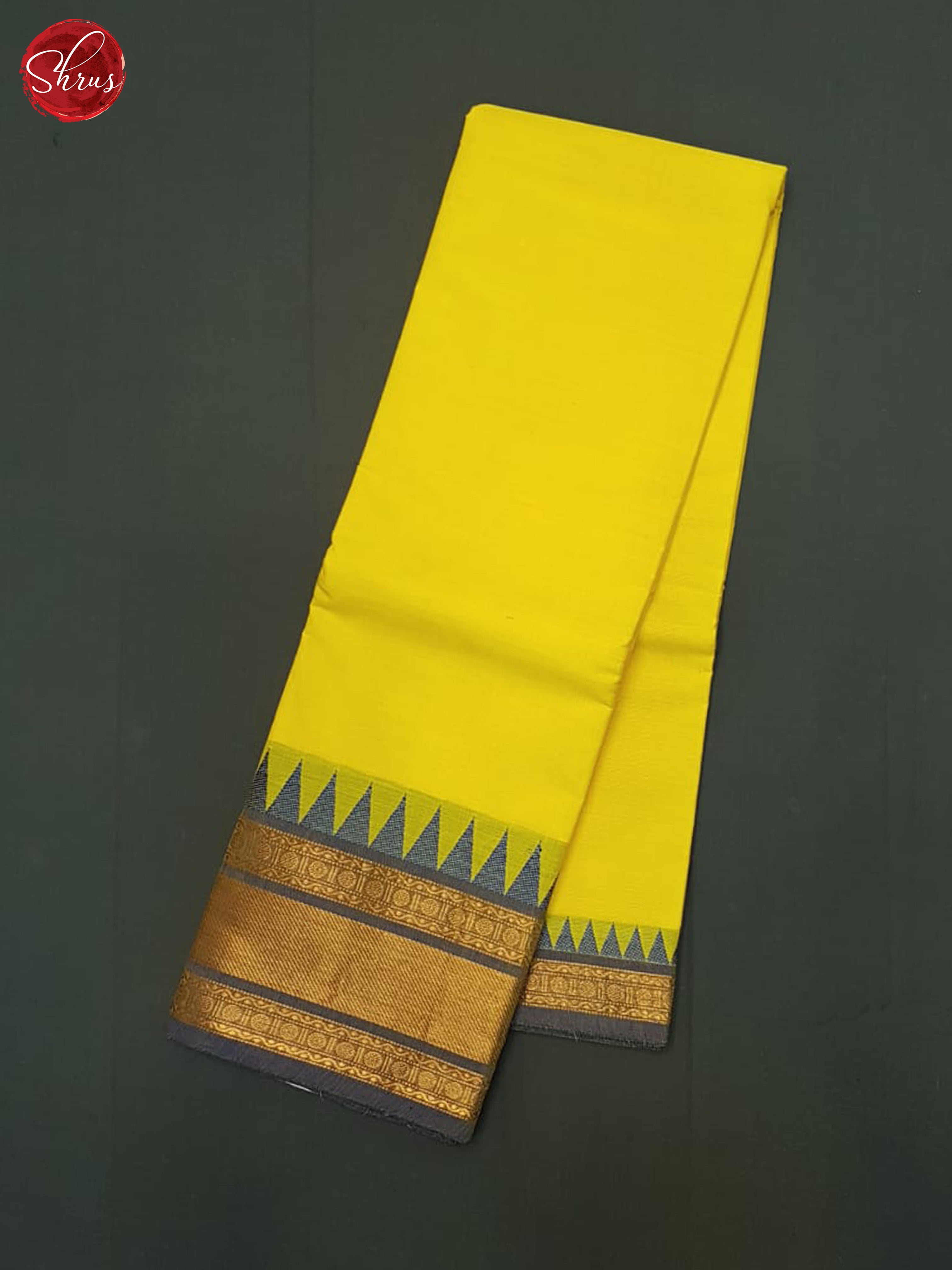 Yellow And Purple- Chettinad Cotton Saree - Shop on ShrusEternity.com