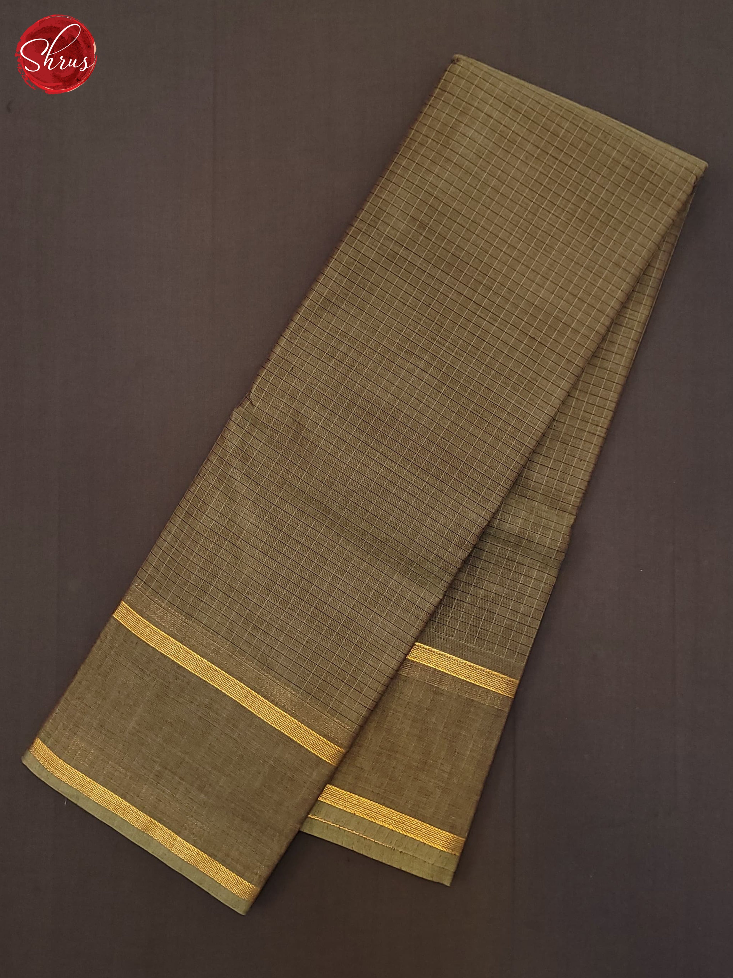 Grey(Single Tone)- Chettinad Cotton Saree - Shop on ShrusEternity.com