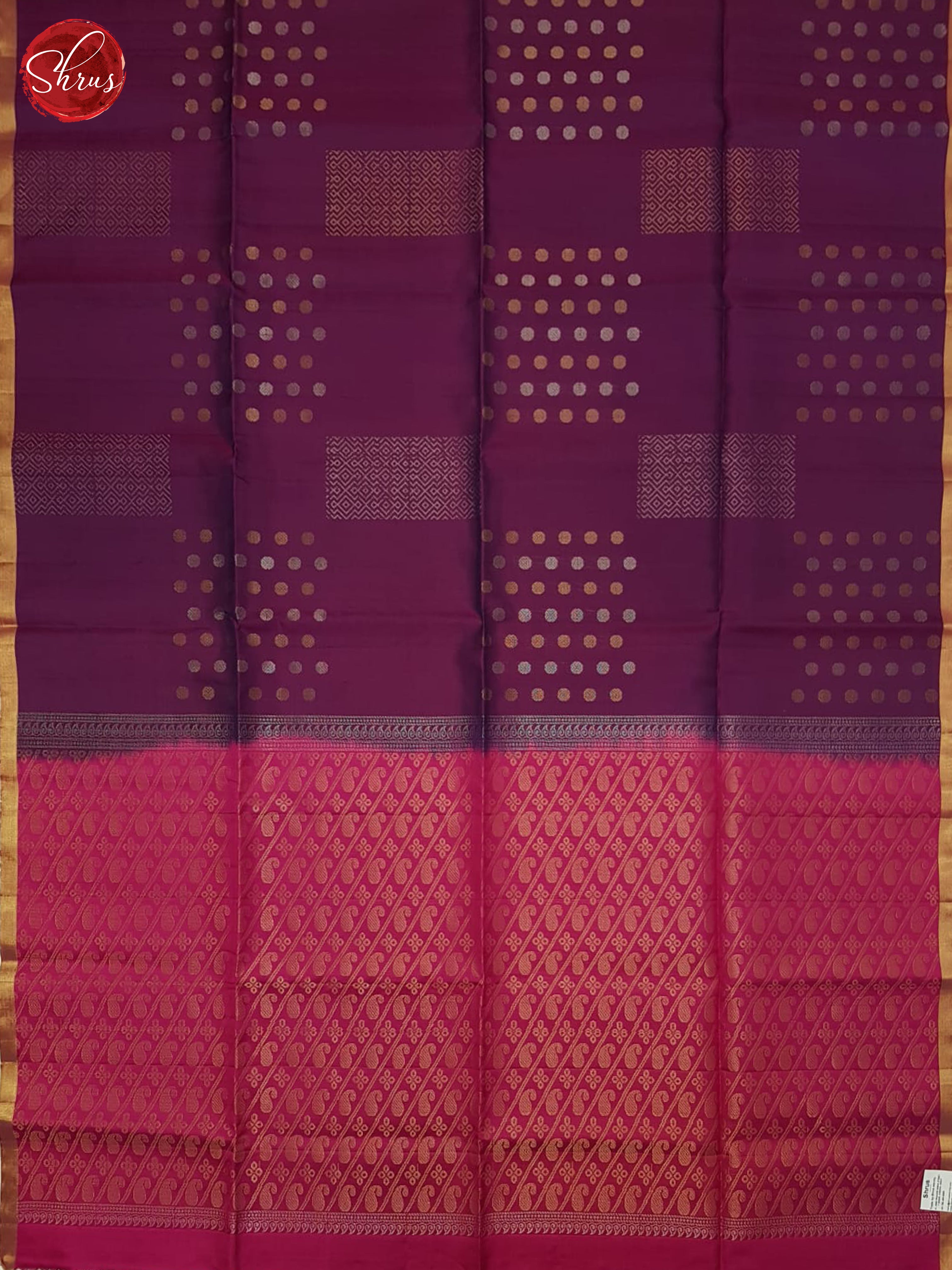 Wine & Pink - Soft Silk Saree - Shop on ShrusEternity.com