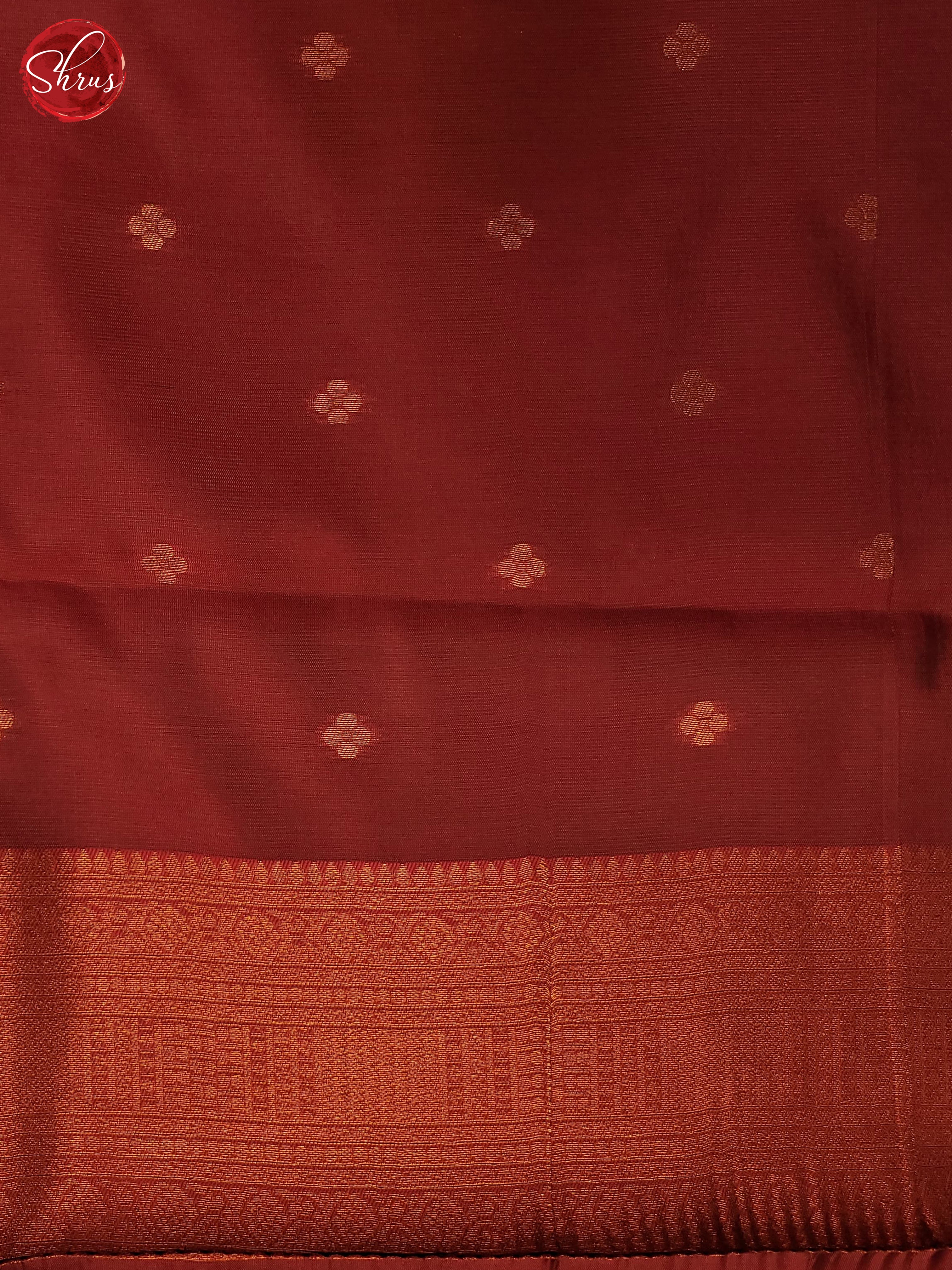 Brown & Red- Semi Kanchipuram Saree - Shop on ShrusEternity.com