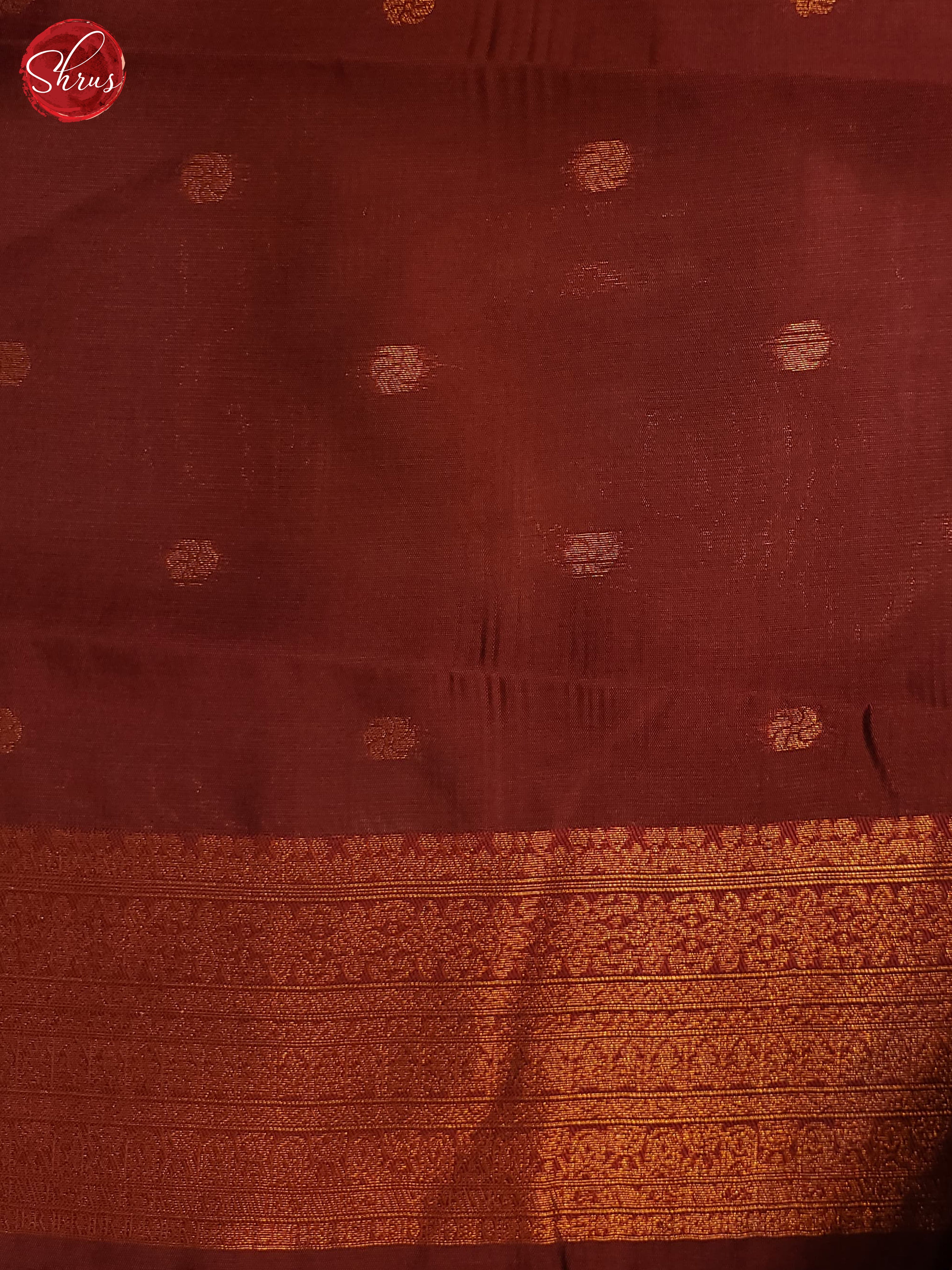 Pastel Green & Maroon  - Semi Kanchipuram Saree - Shop on ShrusEternity.com