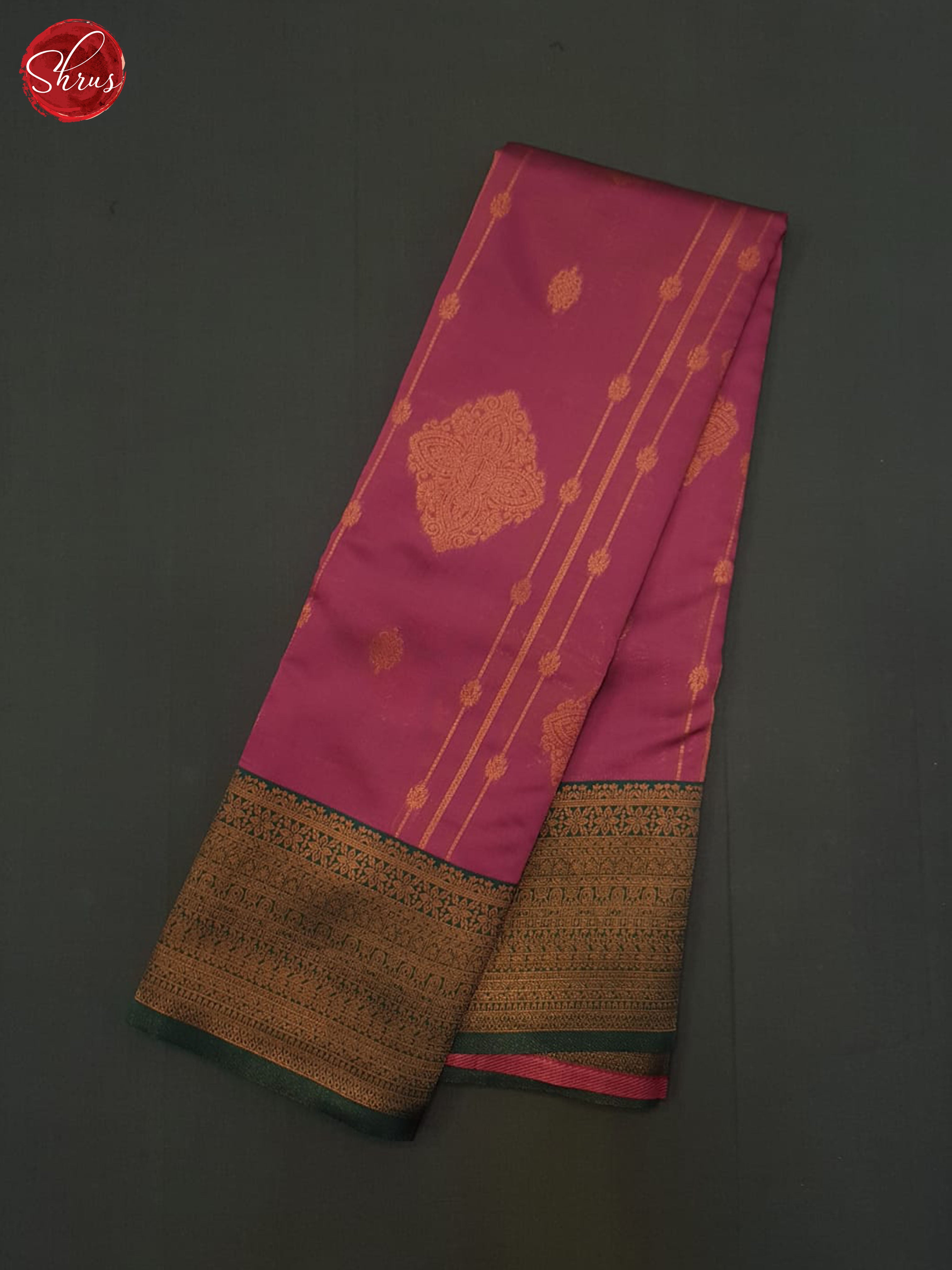 Pink & Green - Semi Kanchipuram Saree - Shop on ShrusEternity.com