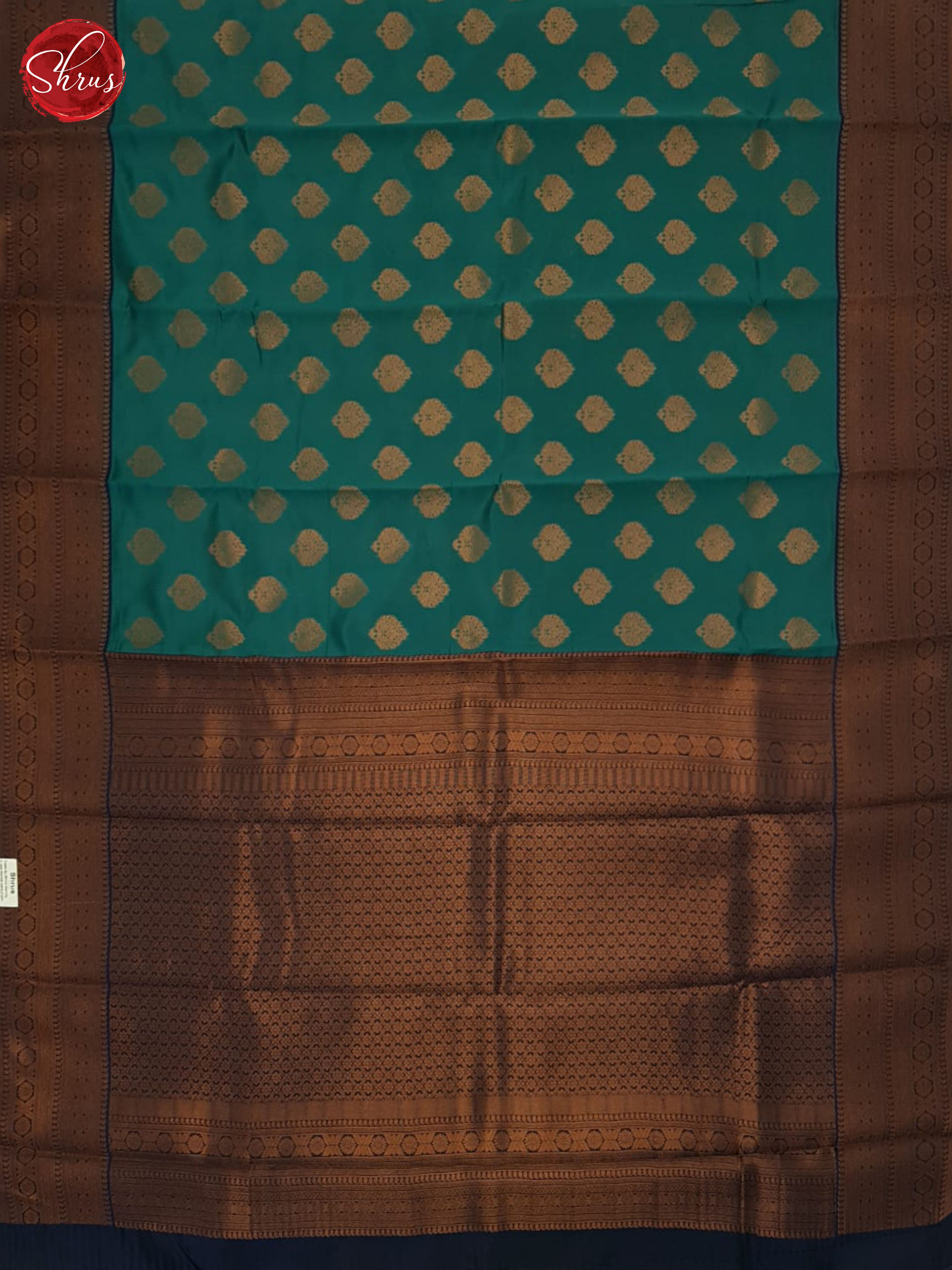 Peacock Green & Blue - Semi Kanchipuram Saree - Shop on ShrusEternity.com