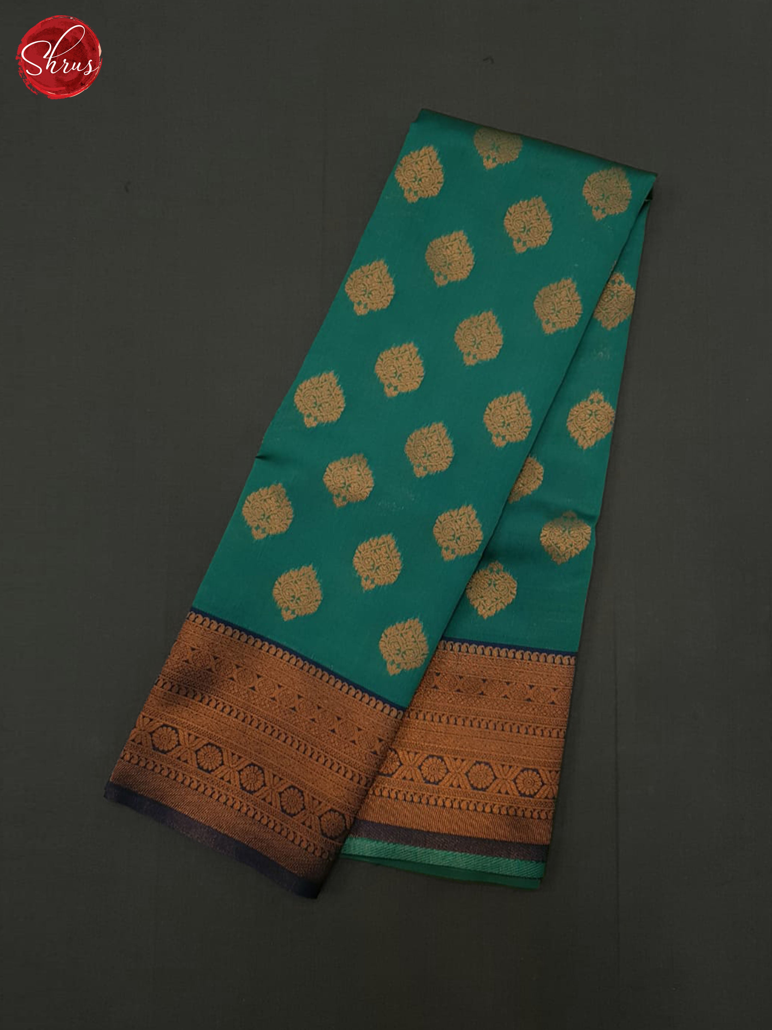 Peacock Green & Blue - Semi Kanchipuram Saree - Shop on ShrusEternity.com