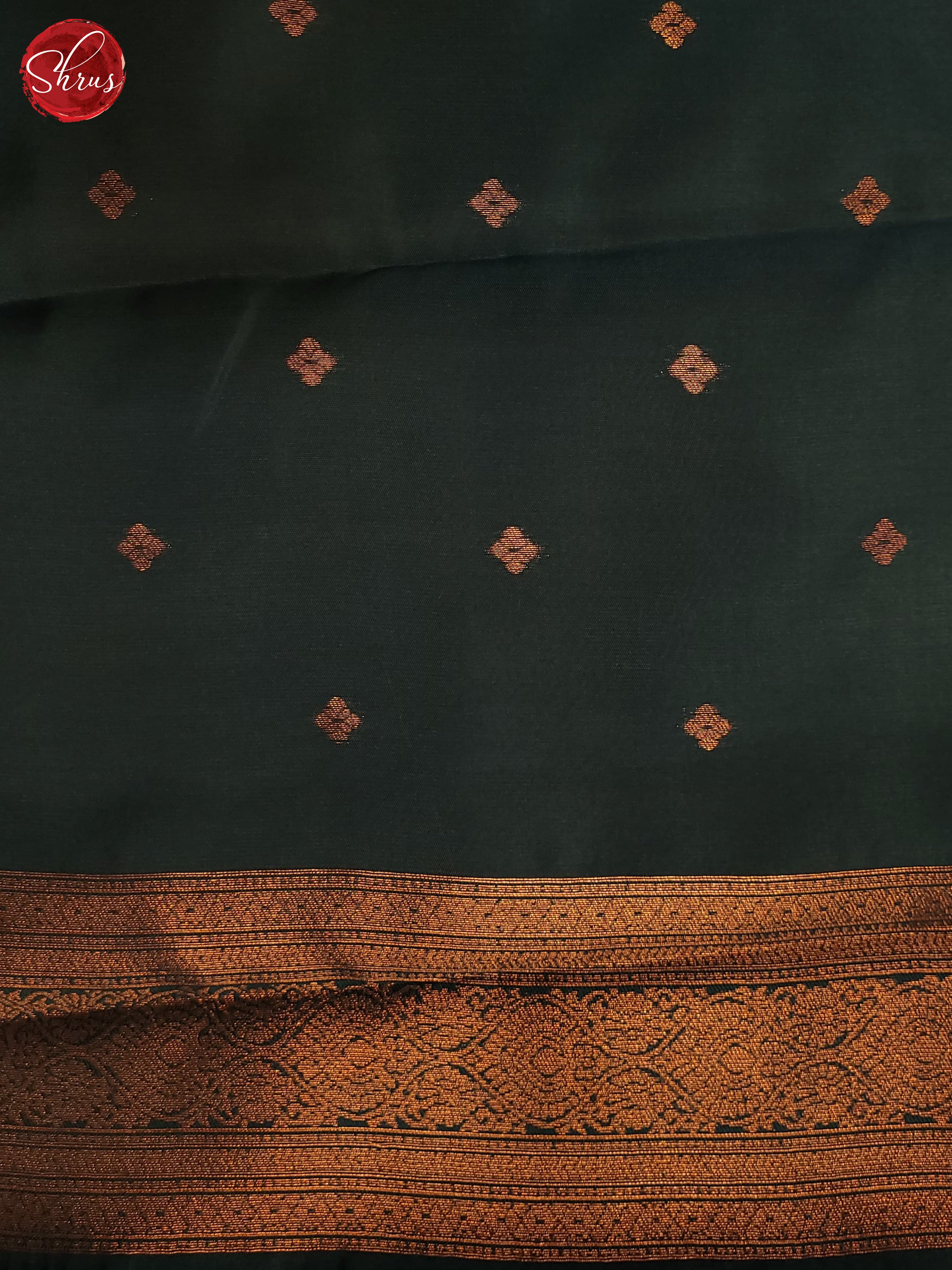 Peach & Green - Semi Kanchipuram Saree - Shop on ShrusEternity.com