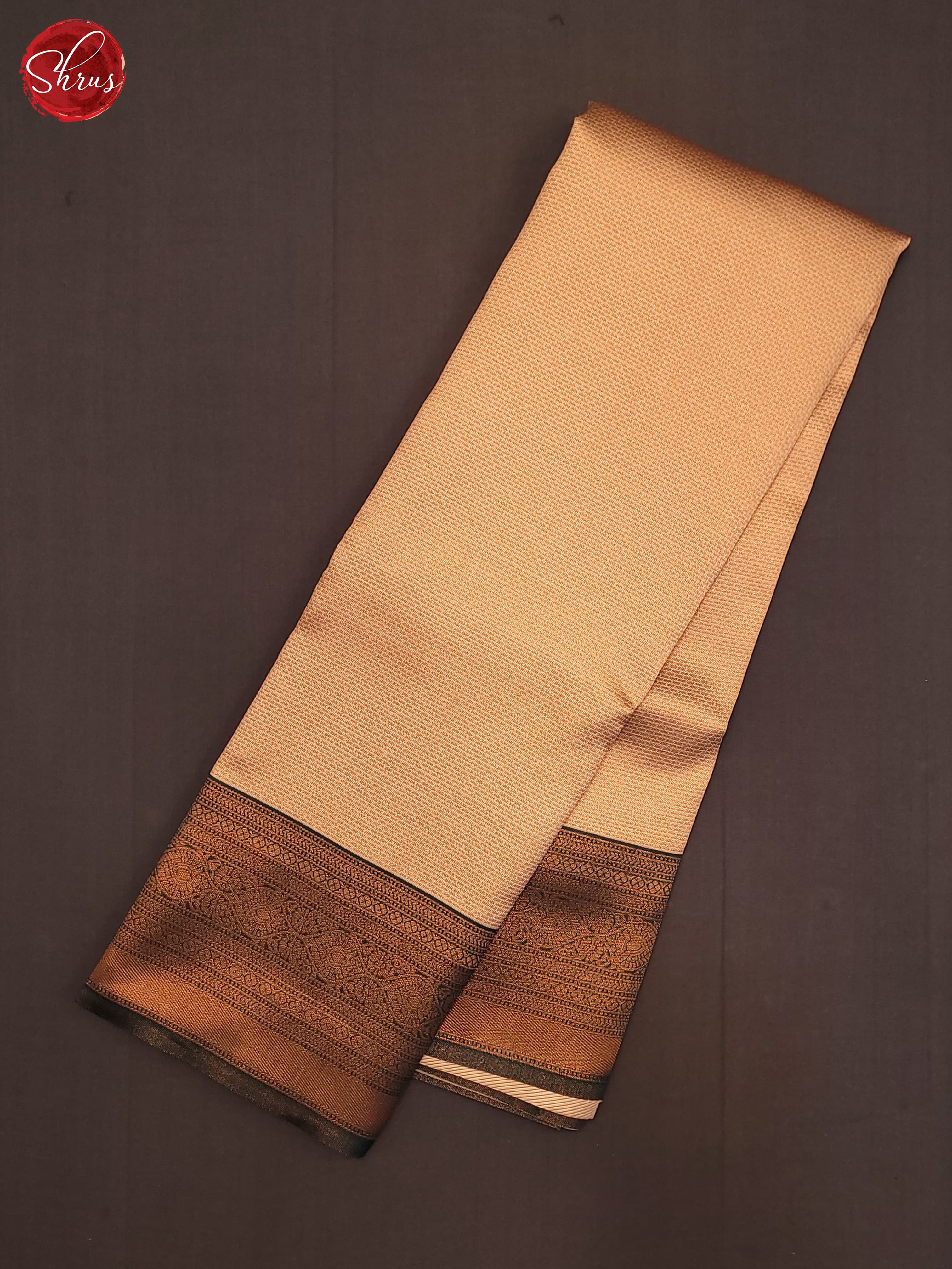 Peach & Green - Semi Kanchipuram Saree - Shop on ShrusEternity.com