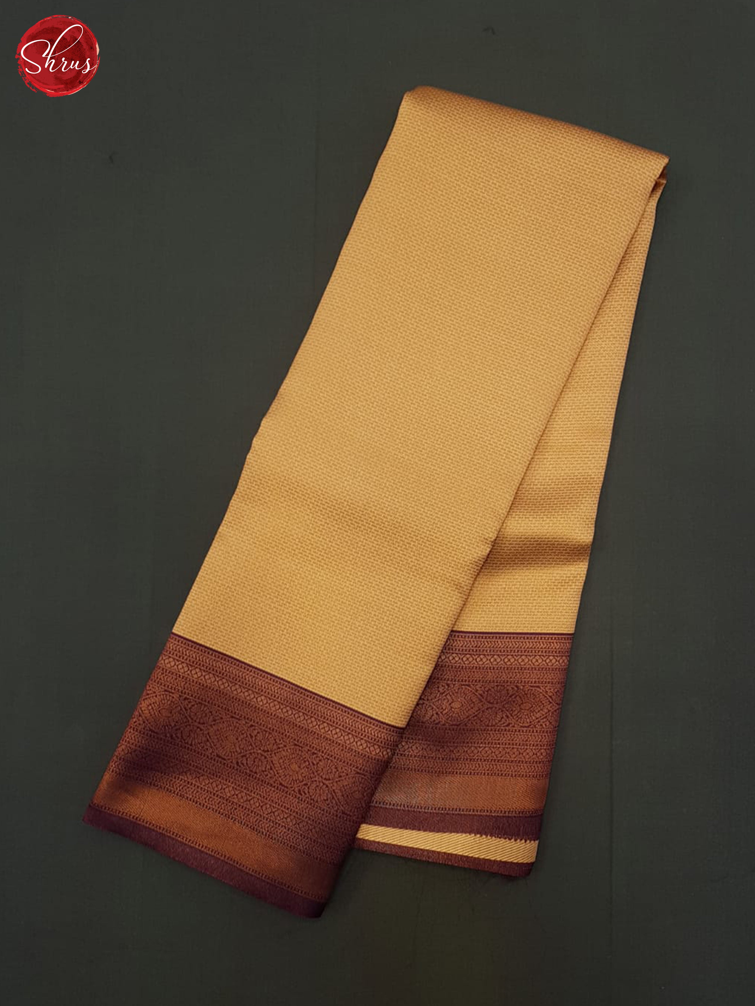 Peach & WIne - Semi Kanchipuram Saree - Shop on ShrusEternity.com