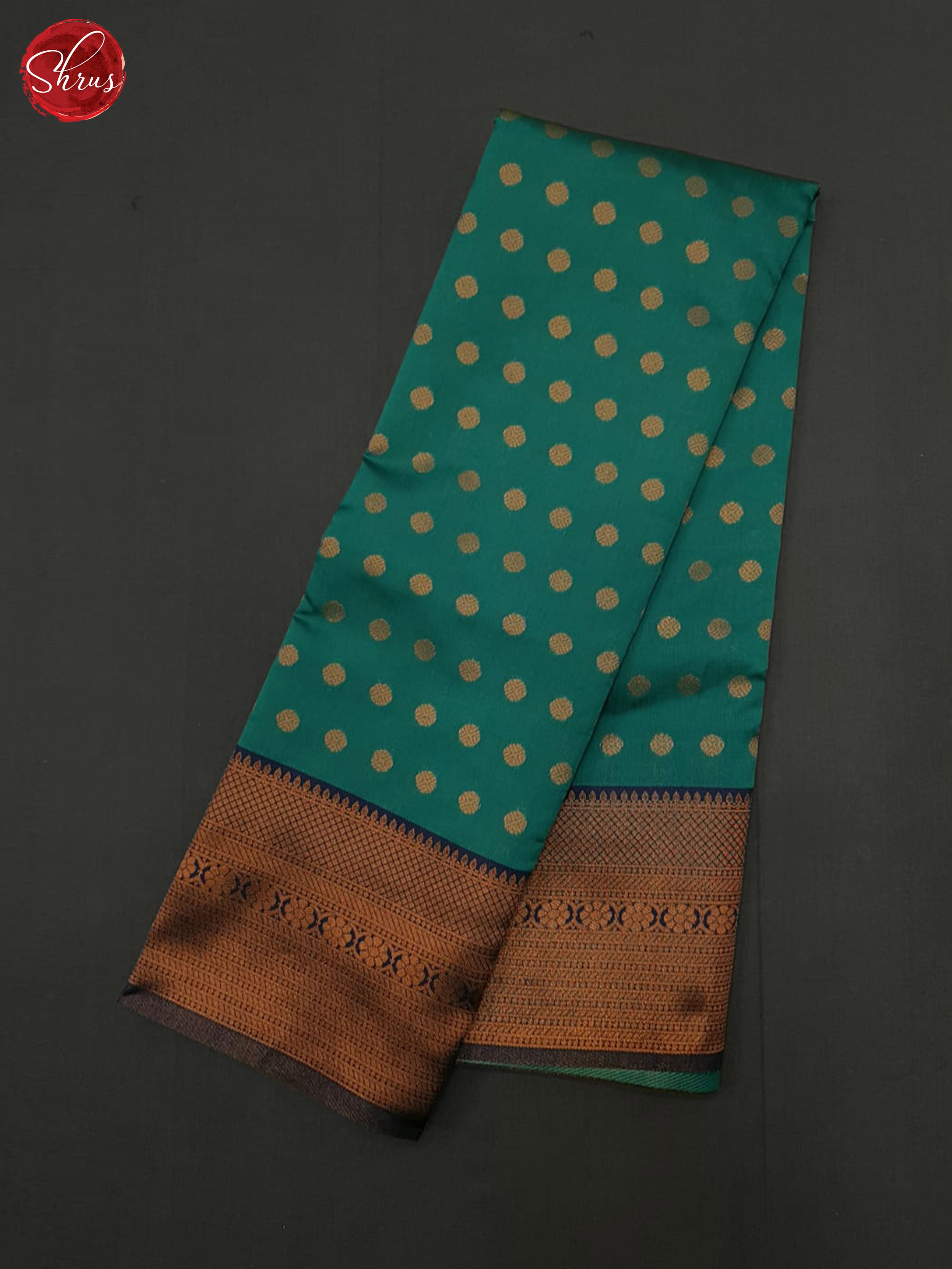 Peacock Green & Blue - Semi Kanchipuram Saree - Shop on ShrusEternity.com