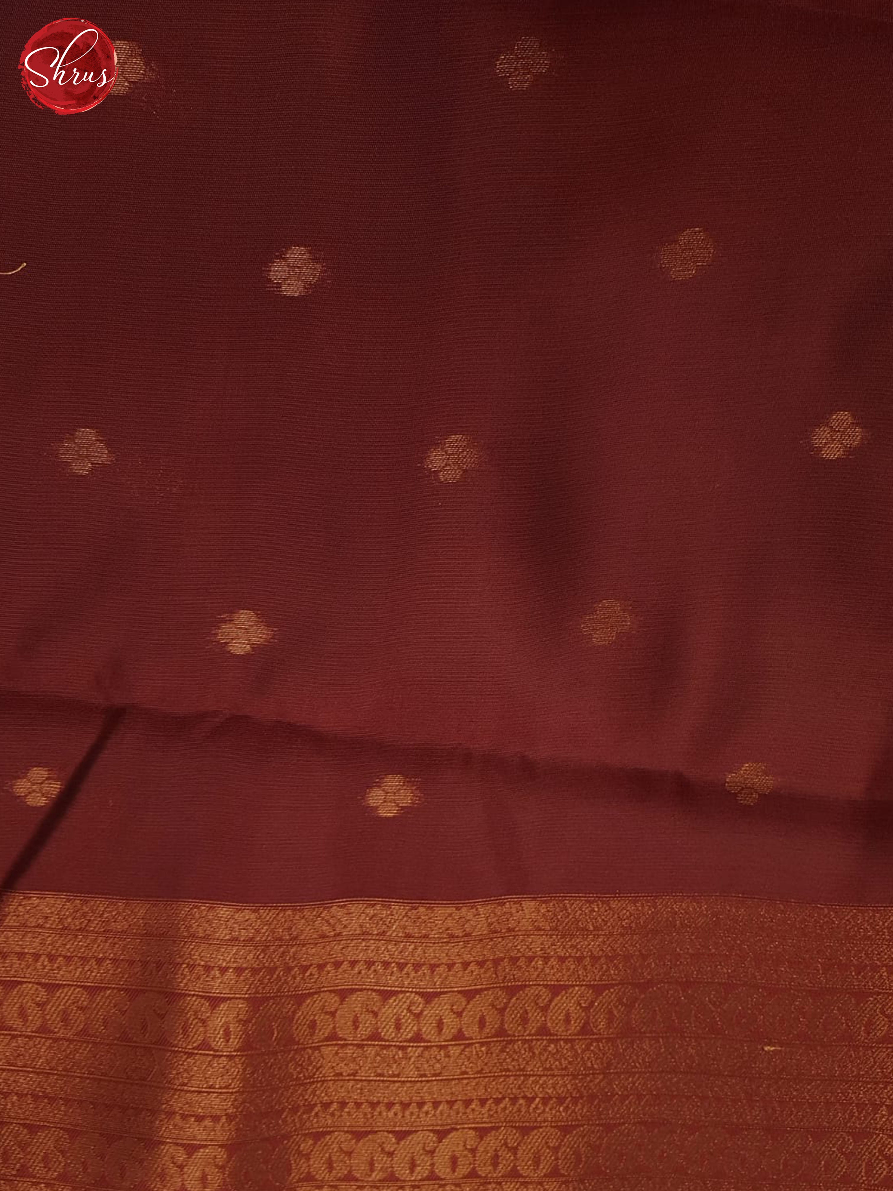 Elachi Green & Arakku Maroon- Semi Kanchipuram Saree - Shop on ShrusEternity.com