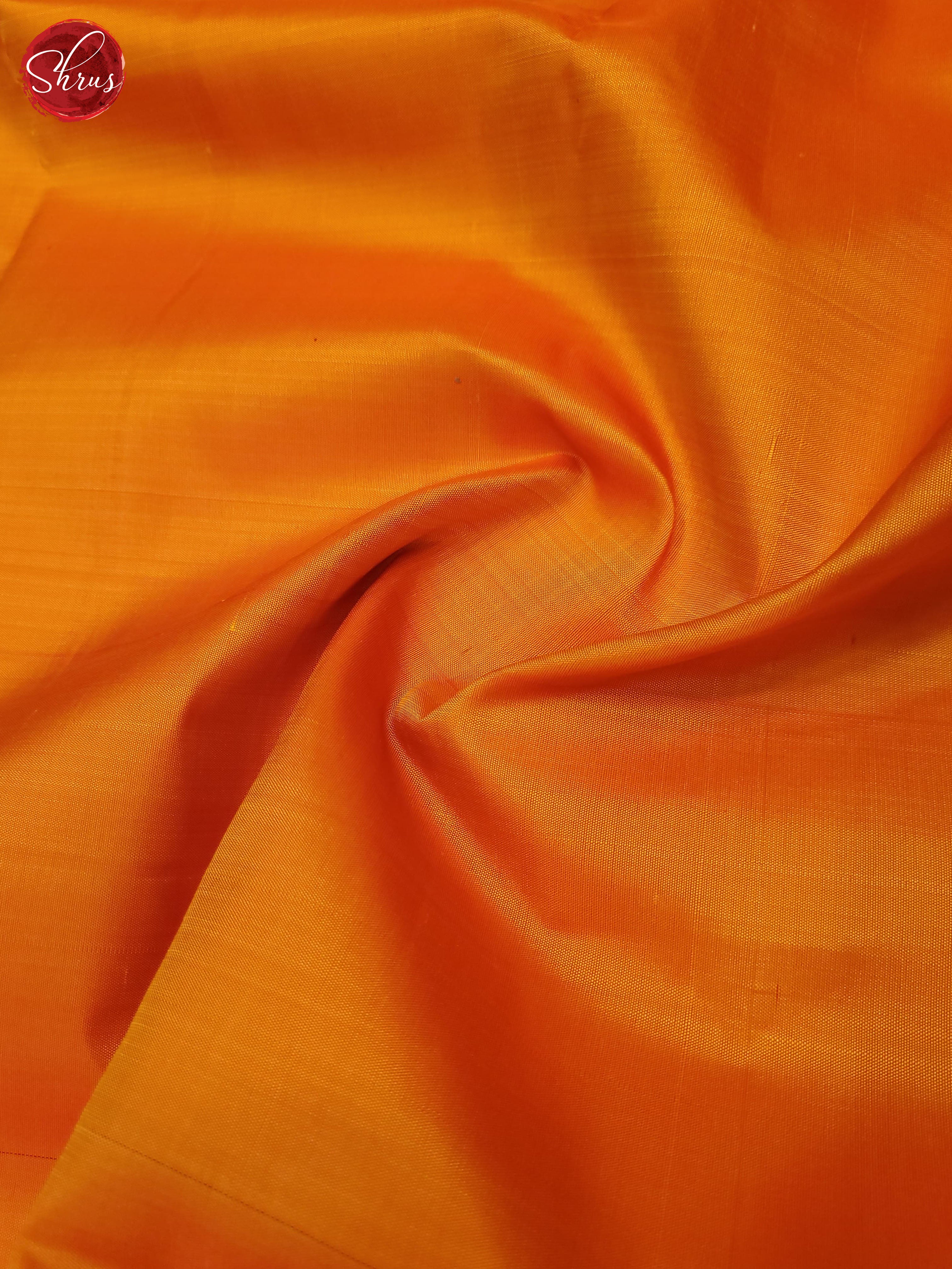 Orange and wine-Kanchipuram silk saree - Shop on ShrusEternity.com