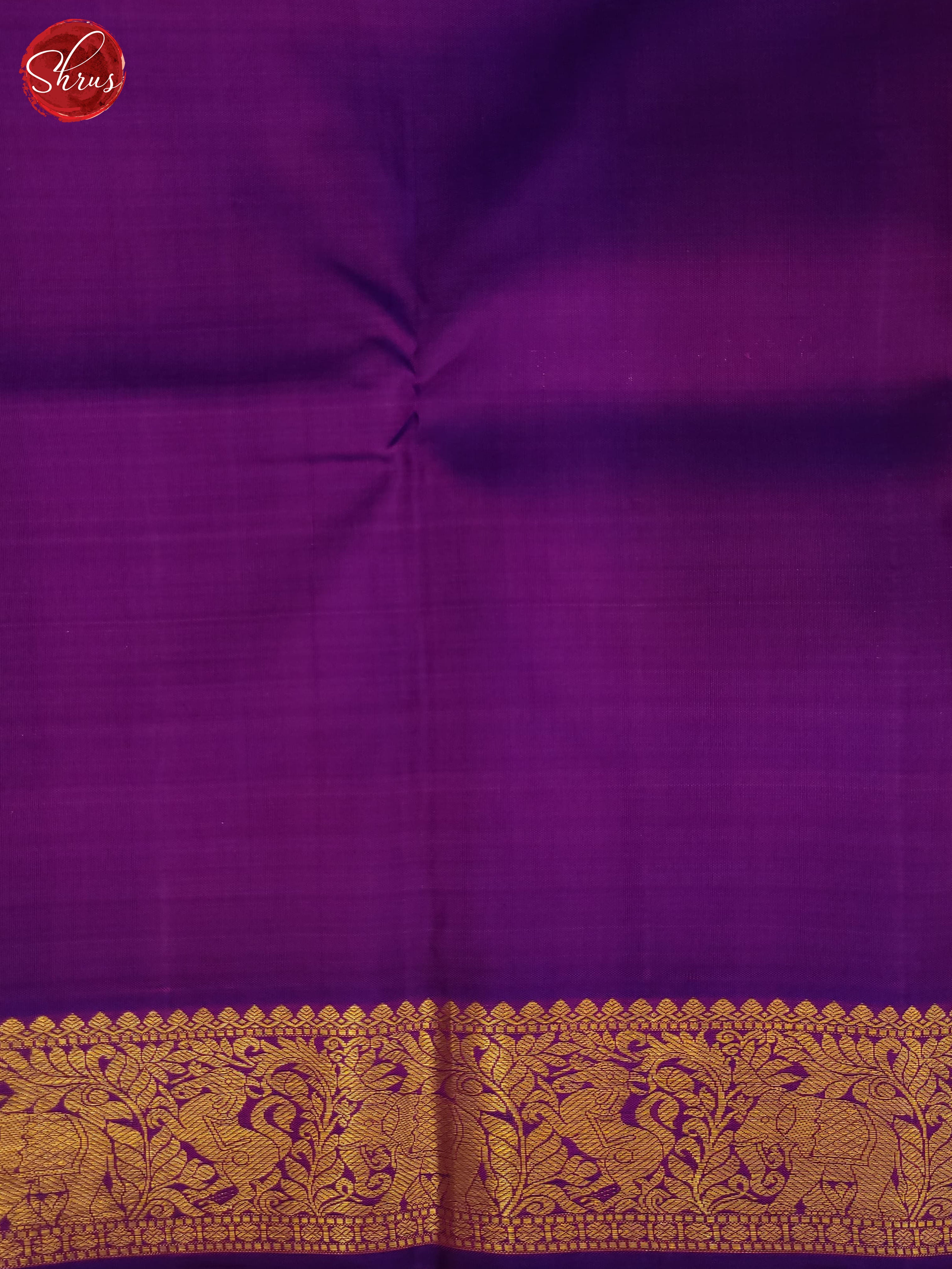 Yellow and purple-kanchipuram Silk Saree - Shop on ShrusEternity.com