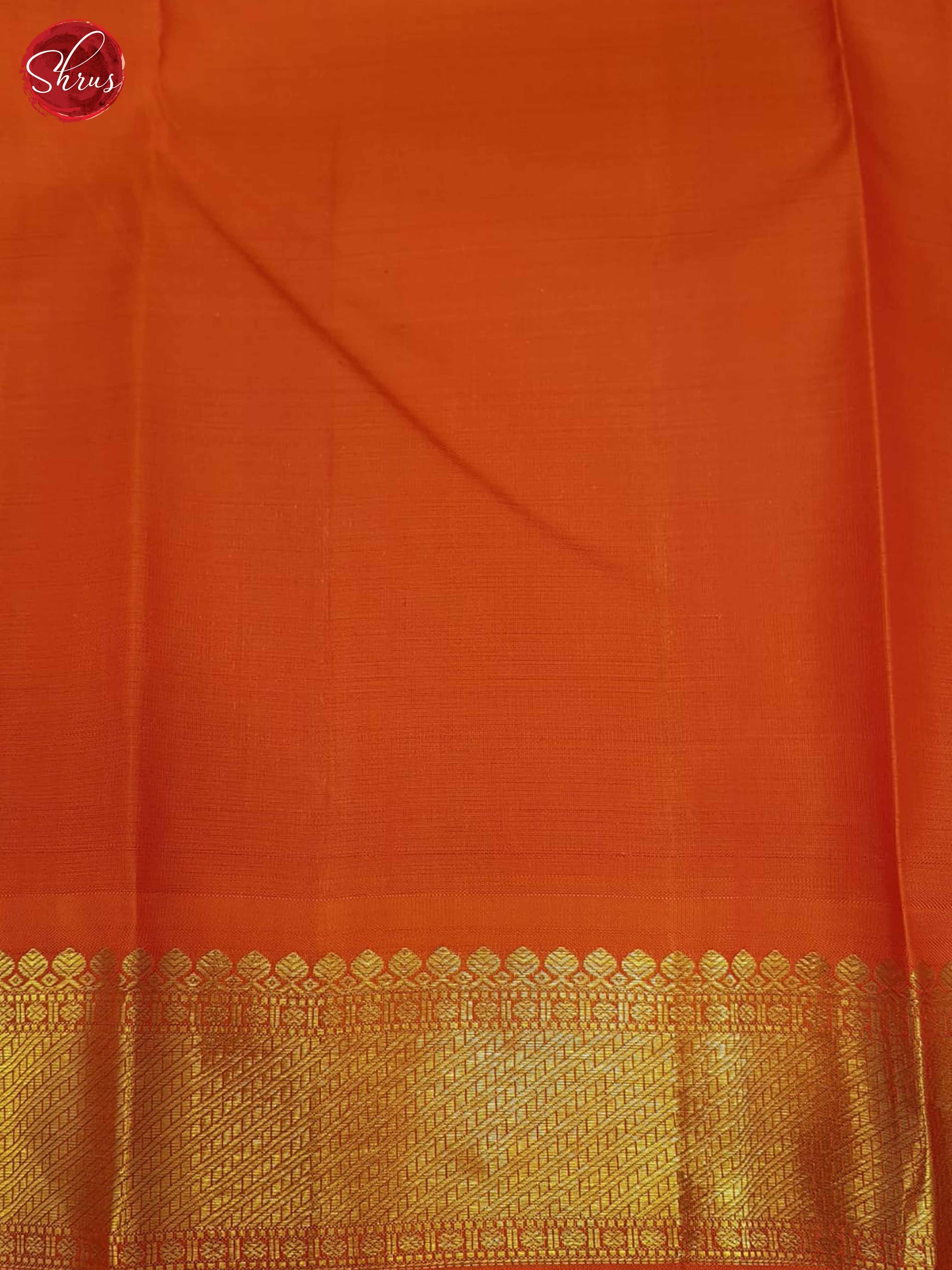 Blue And Orange- Kanchipuram Silk saree - Shop on ShrusEternity.com