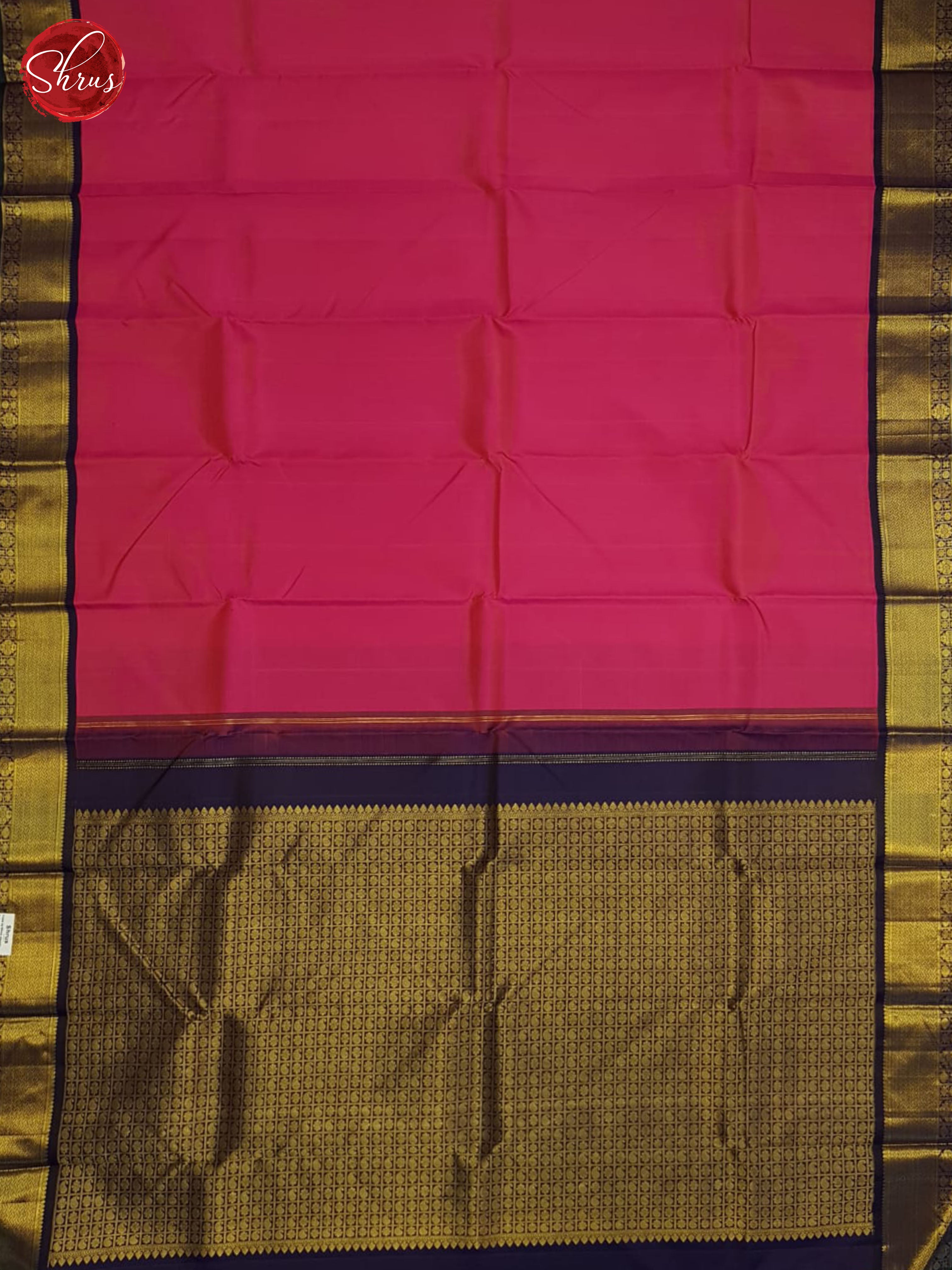 Pink And Blue- Kanchipuram Silk Saree - Shop on ShrusEternity.com