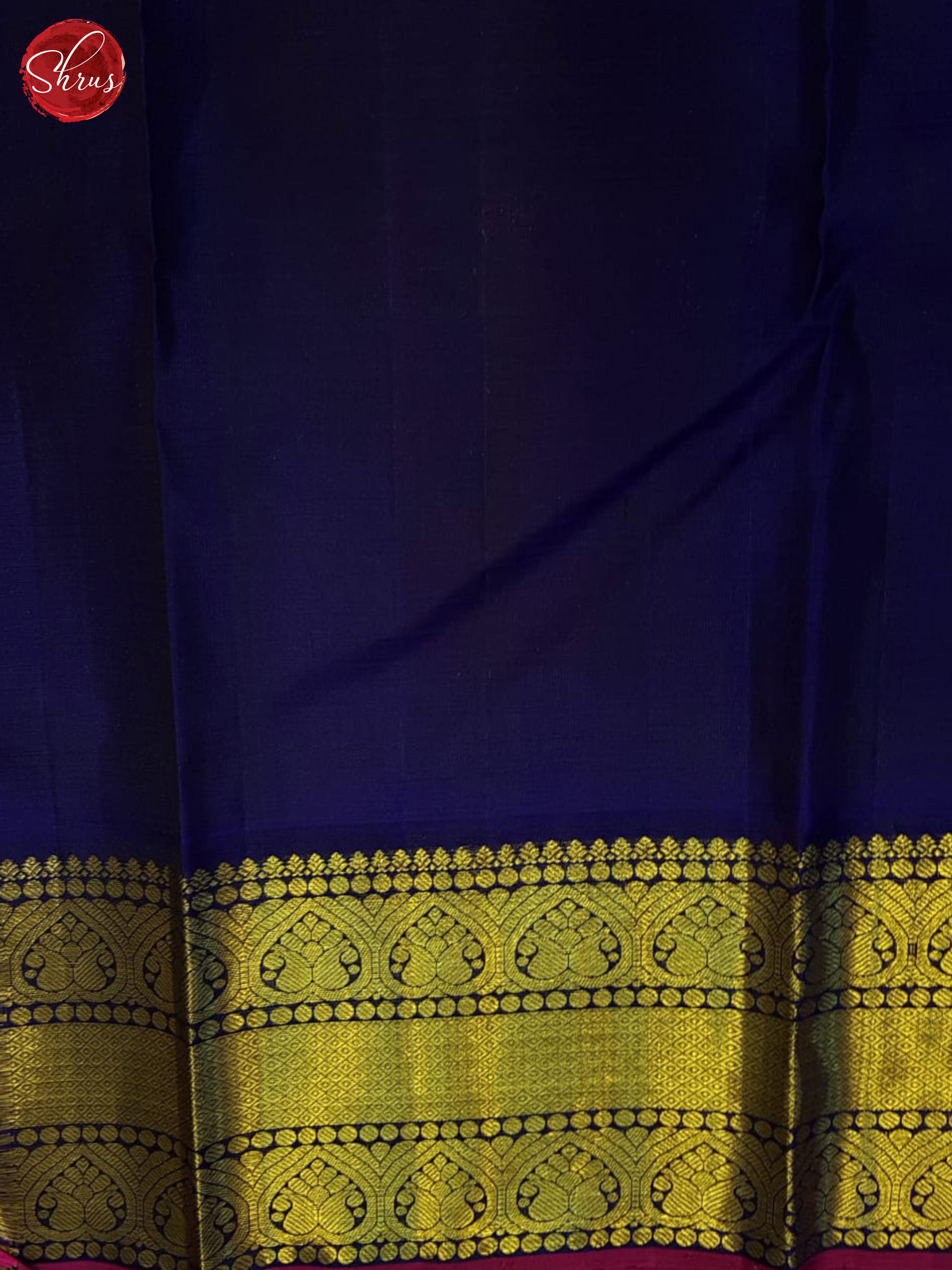 Yellow And Blue-Kanchipuram Silk saree - Shop on ShrusEternity.com