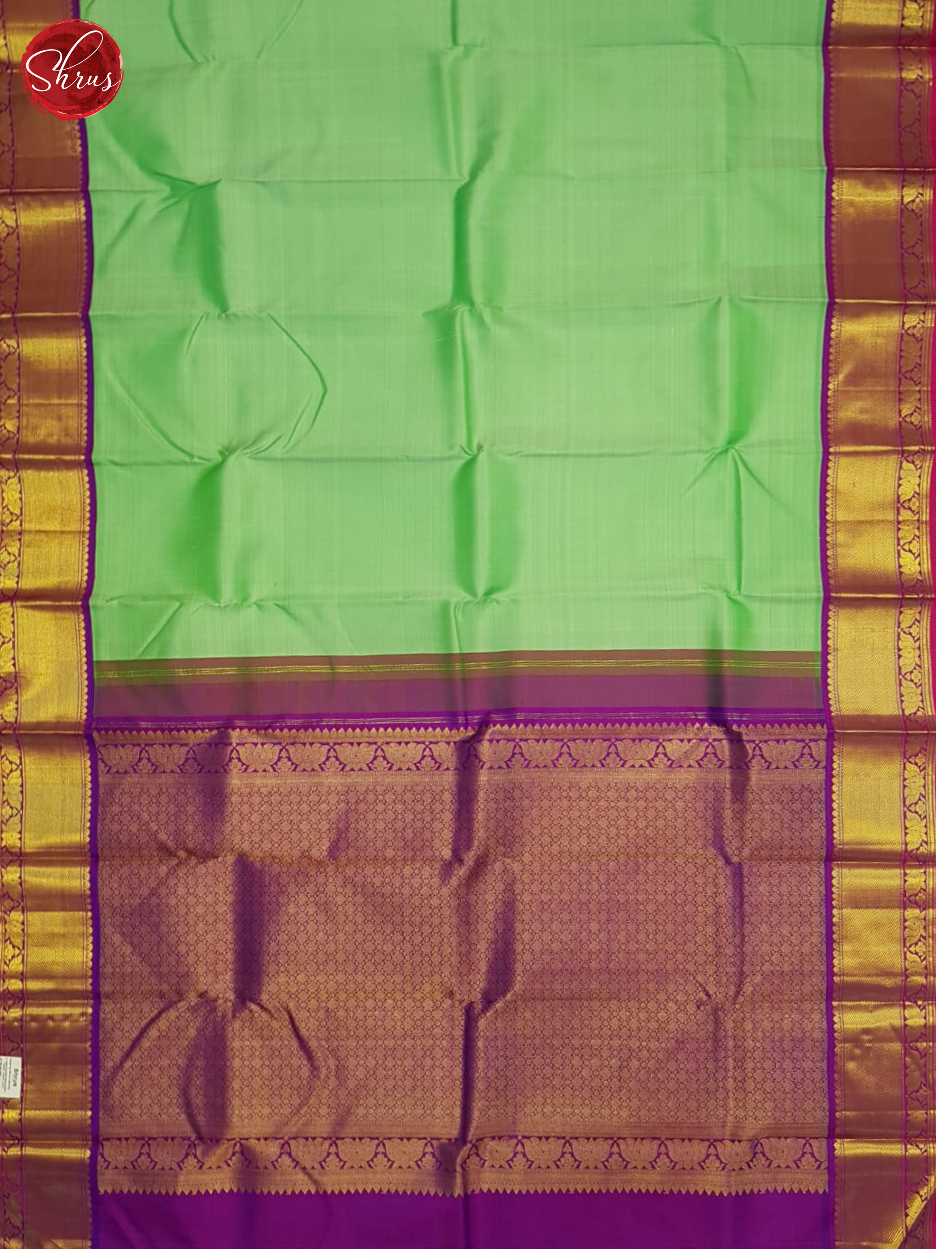 Green And Purple-Kanchipuram Silk Saree - Shop on ShrusEternity.com
