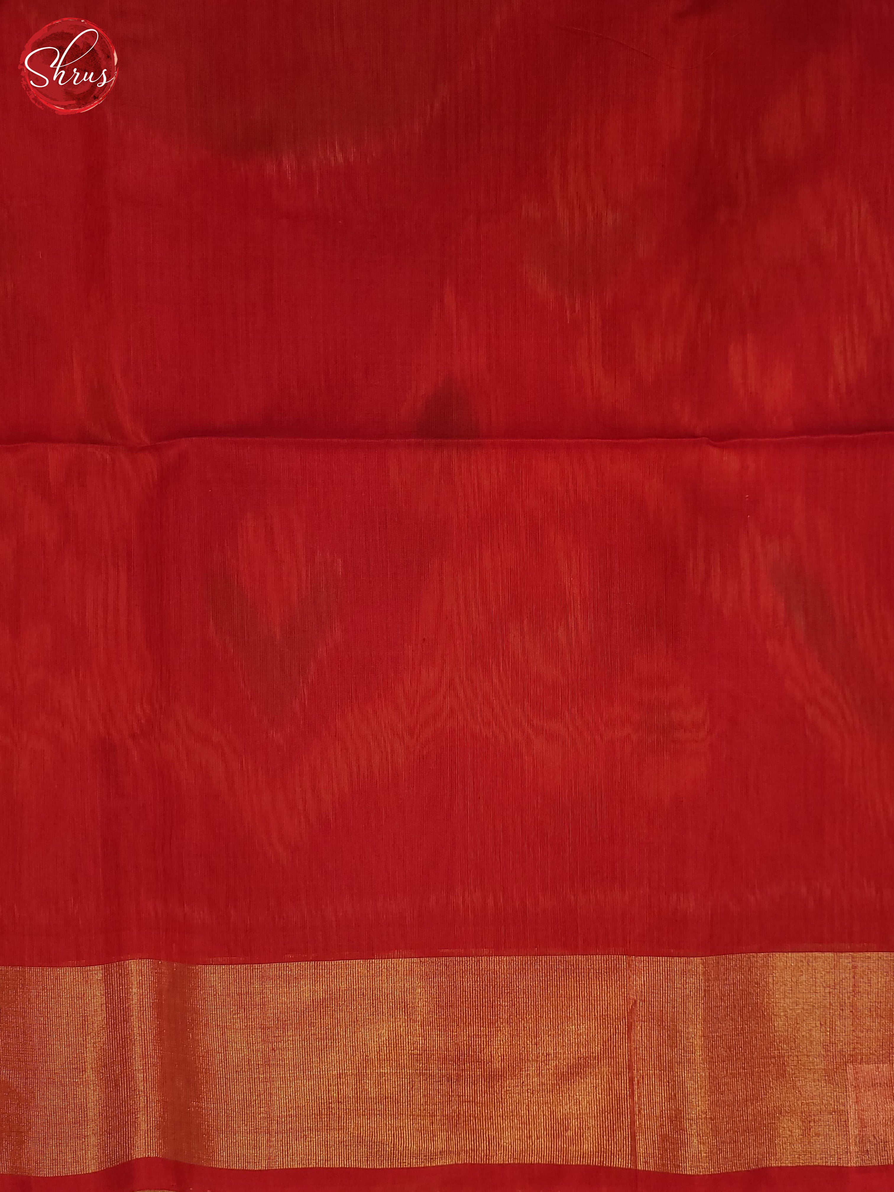 Peach & Red- Pochampally sico Saree - Shop on ShrusEternity.com