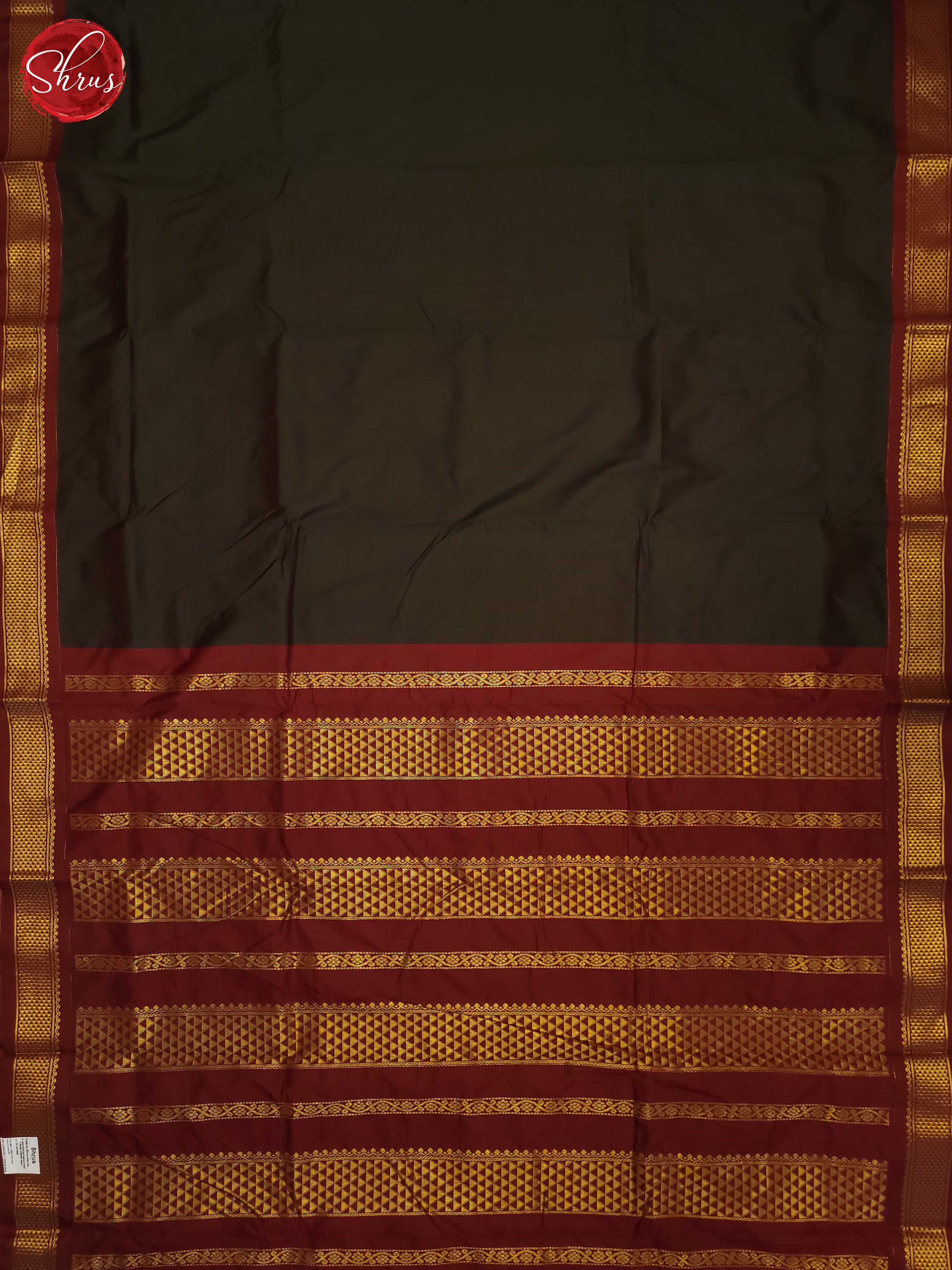 Bottle Green & Red - Semi Softsilk Saree(9 Yards) - Shop on ShrusEternity.com