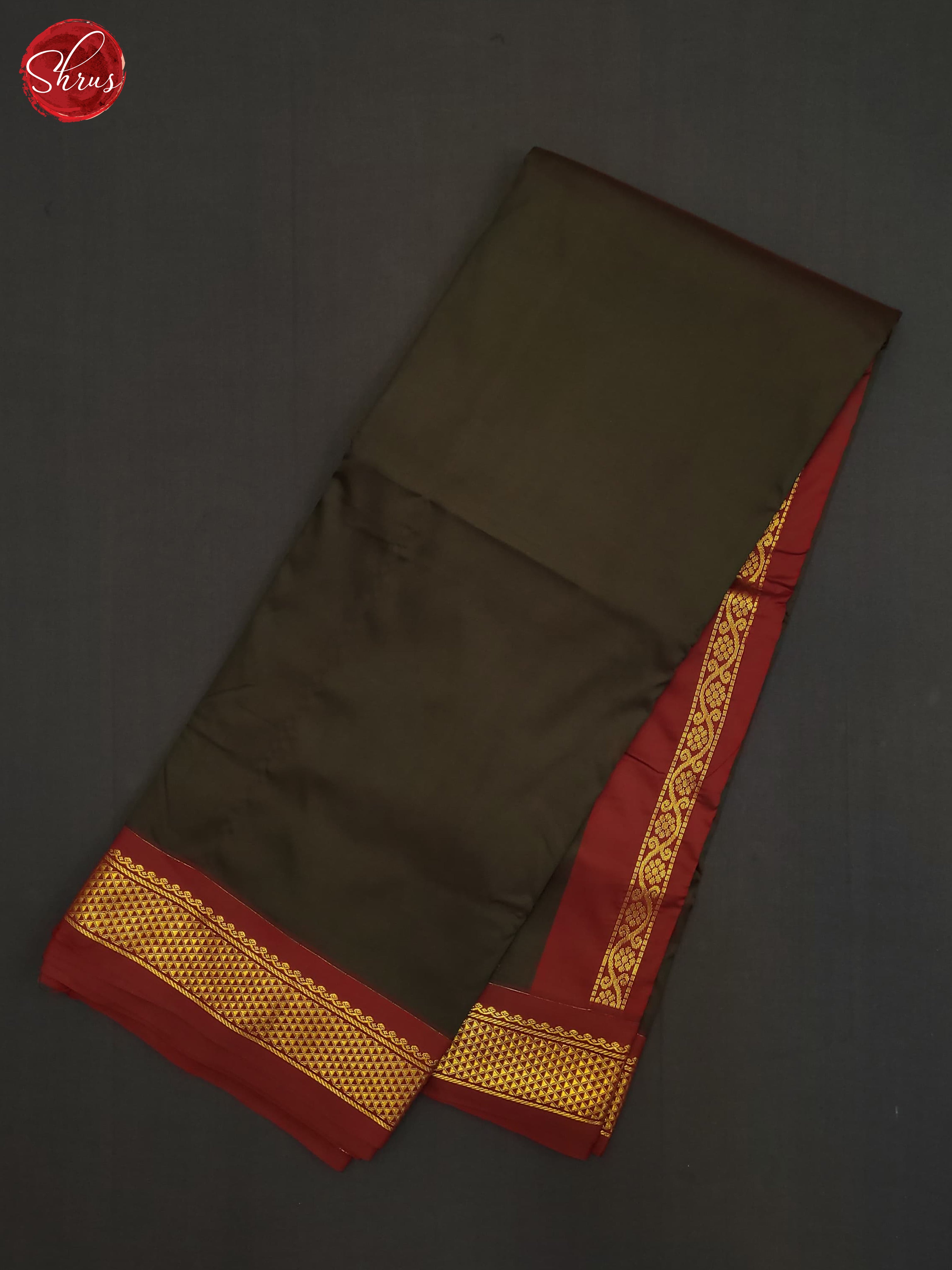 Bottle Green & Red - Semi Softsilk Saree(9 Yards) - Shop on ShrusEternity.com