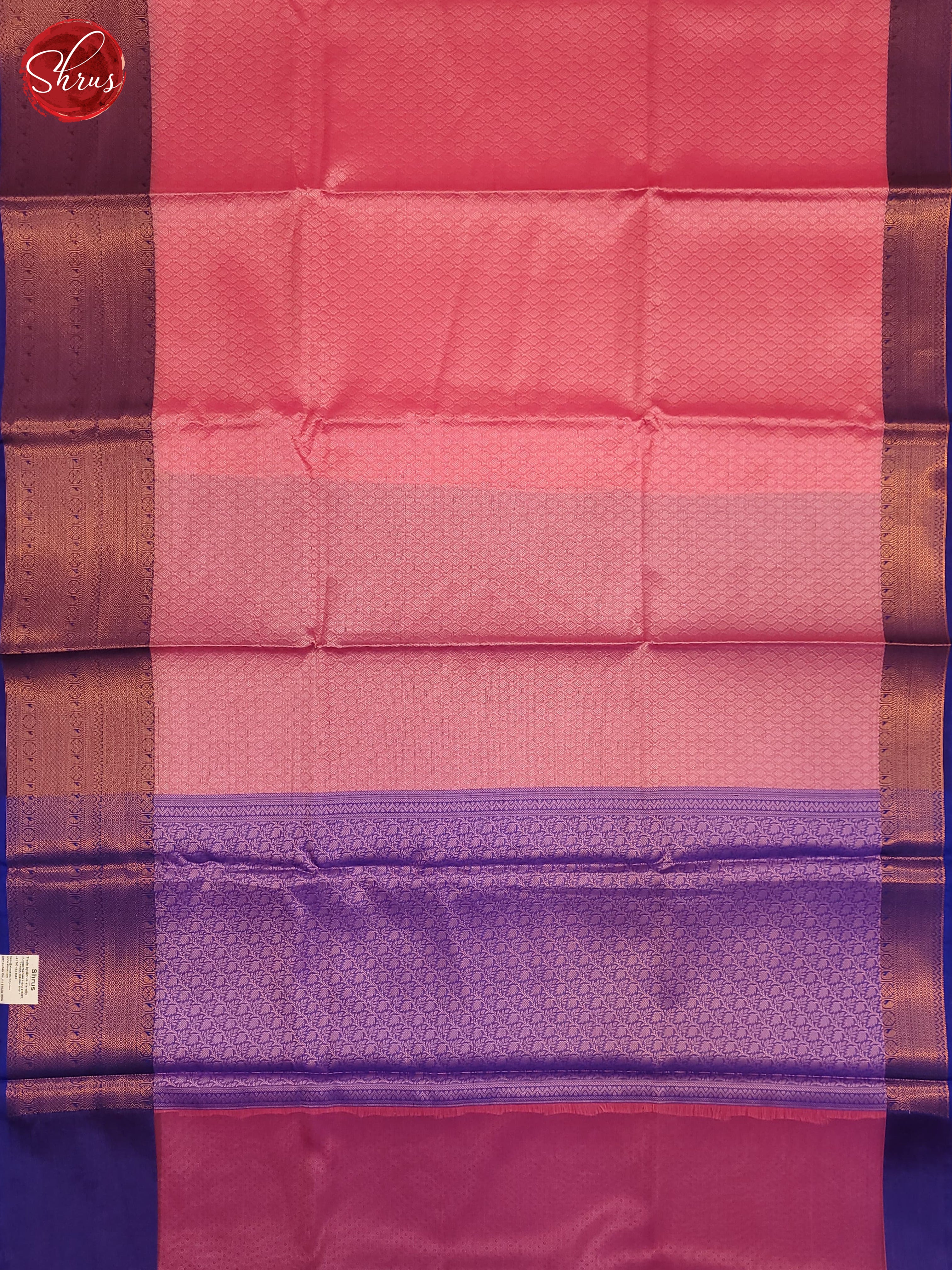 Pink & Blue - Semi Tanchoi Saree - Shop on ShrusEternity.com