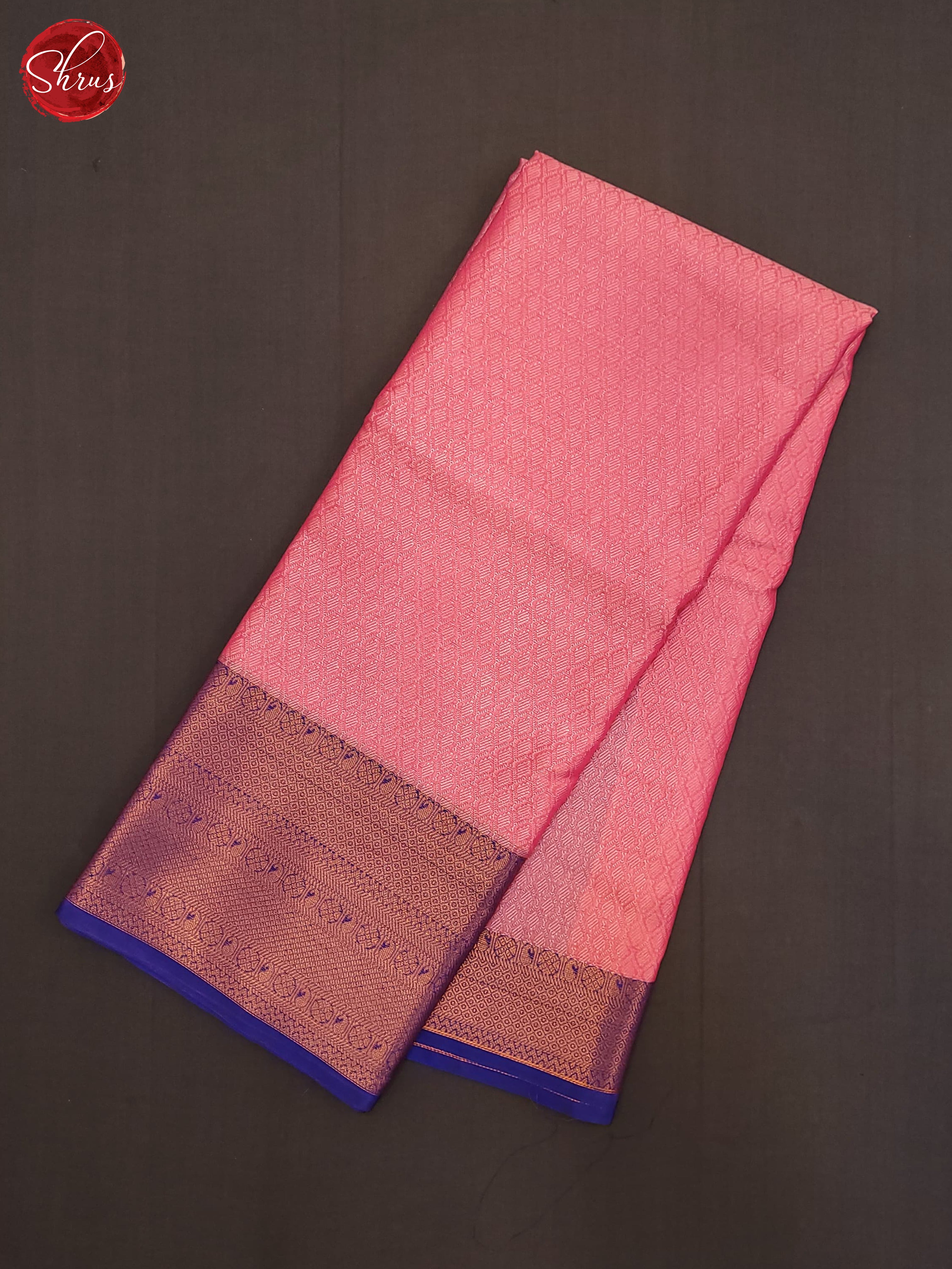 Pink & Blue - Semi Tanchoi Saree - Shop on ShrusEternity.com