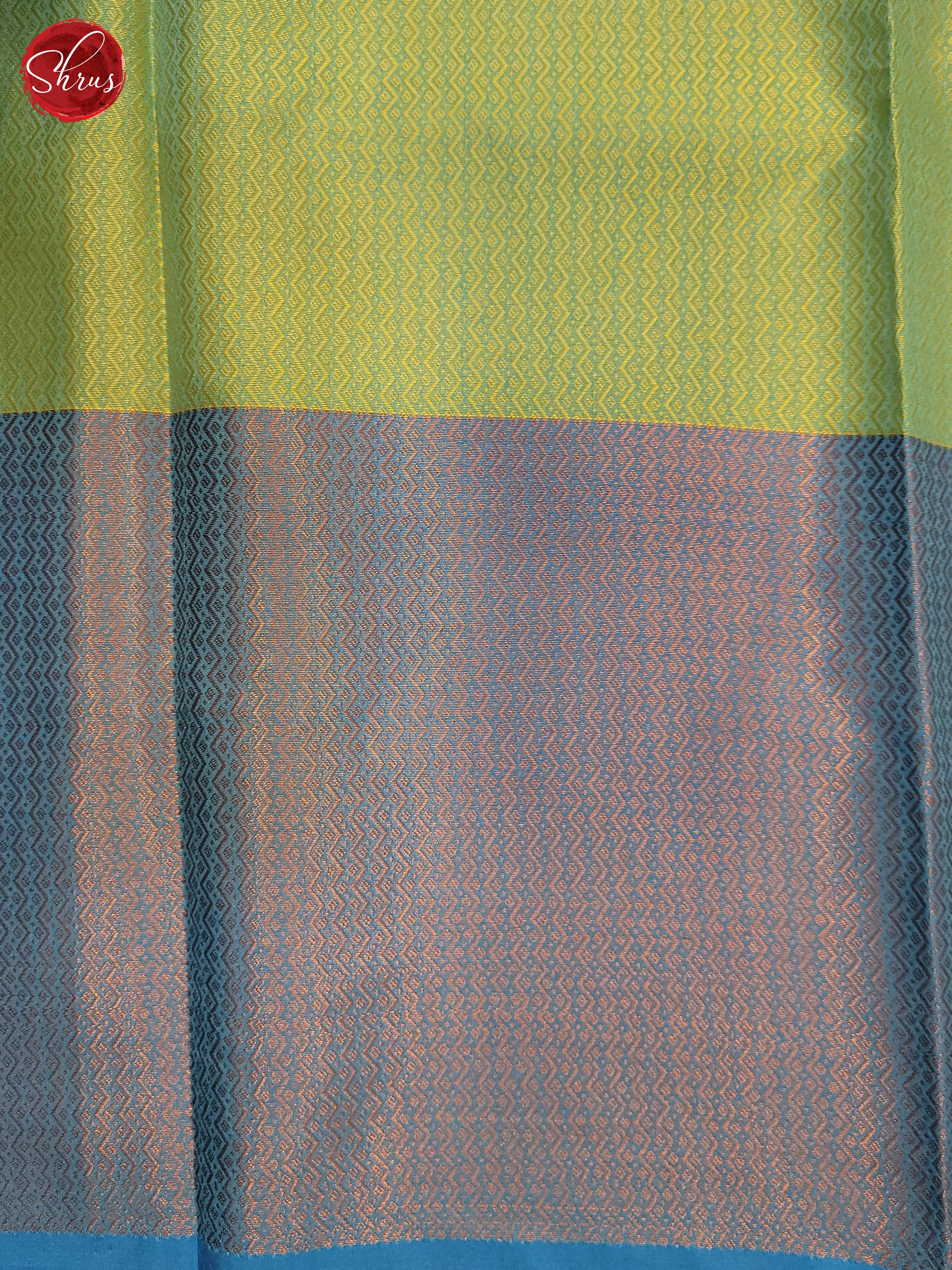 Mathulir Green & Blue - Semi Tanchoi Saree - Shop on ShrusEternity.com