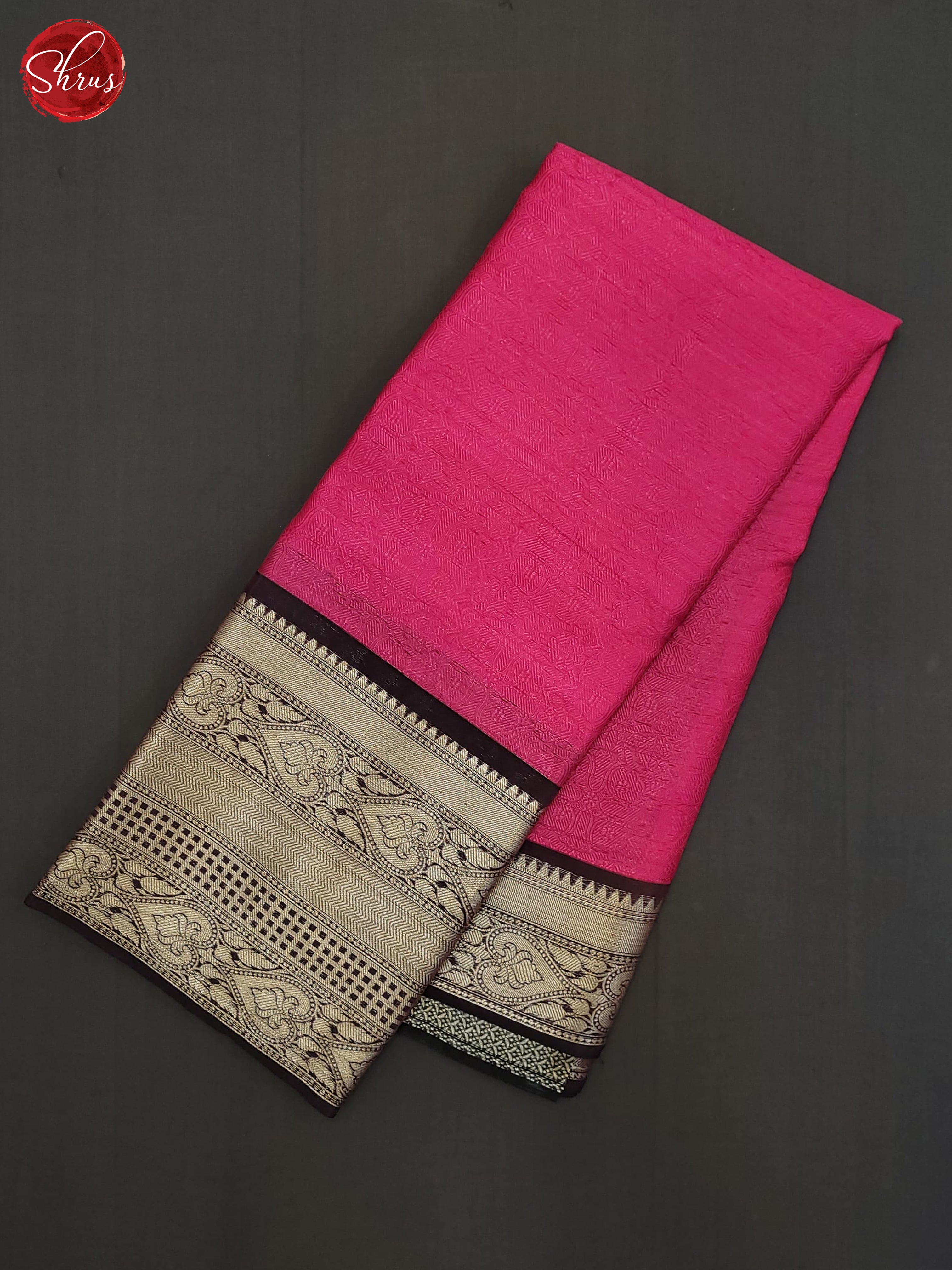 Pink & Black - Tanchoi Saree - Shop on ShrusEternity.com