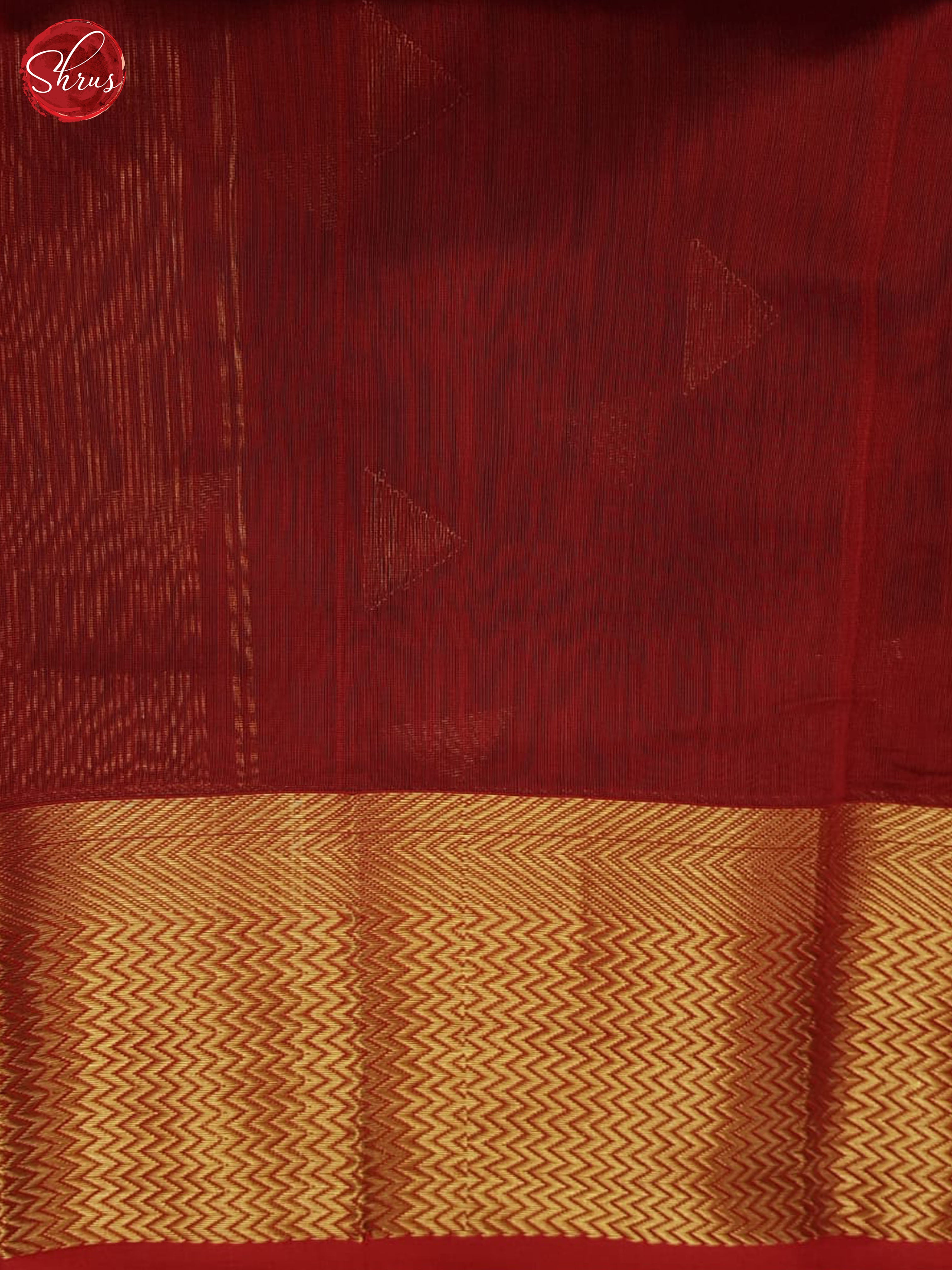 Green & Red - Maheshwari silkcotton Saree - Shop on ShrusEternity.com