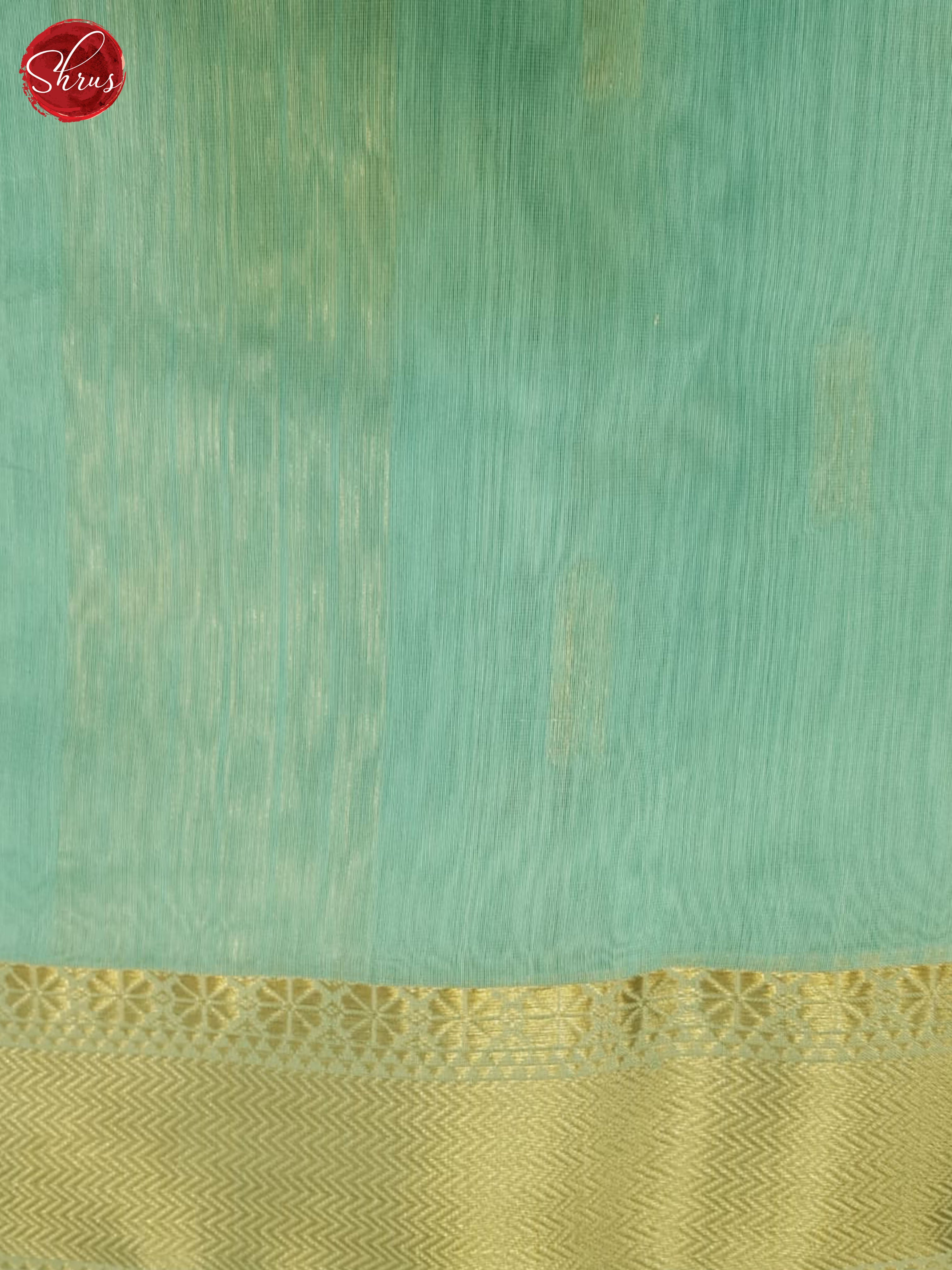 Teal Blue(Single Tone)- Maheshwari silkcotton Saree - Shop on ShrusEternity.com