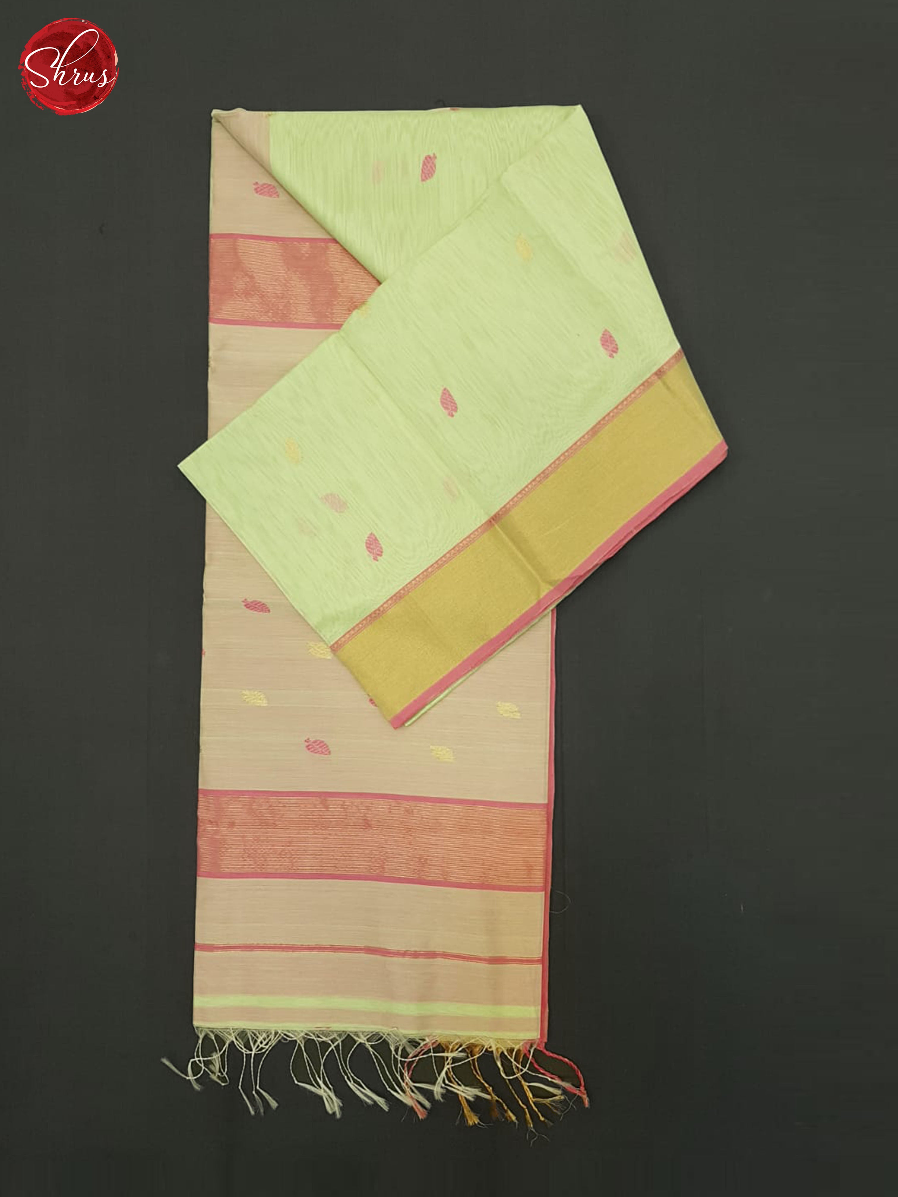 Green & Pink - Maheshwari silkcotton Saree - Shop on ShrusEternity.com
