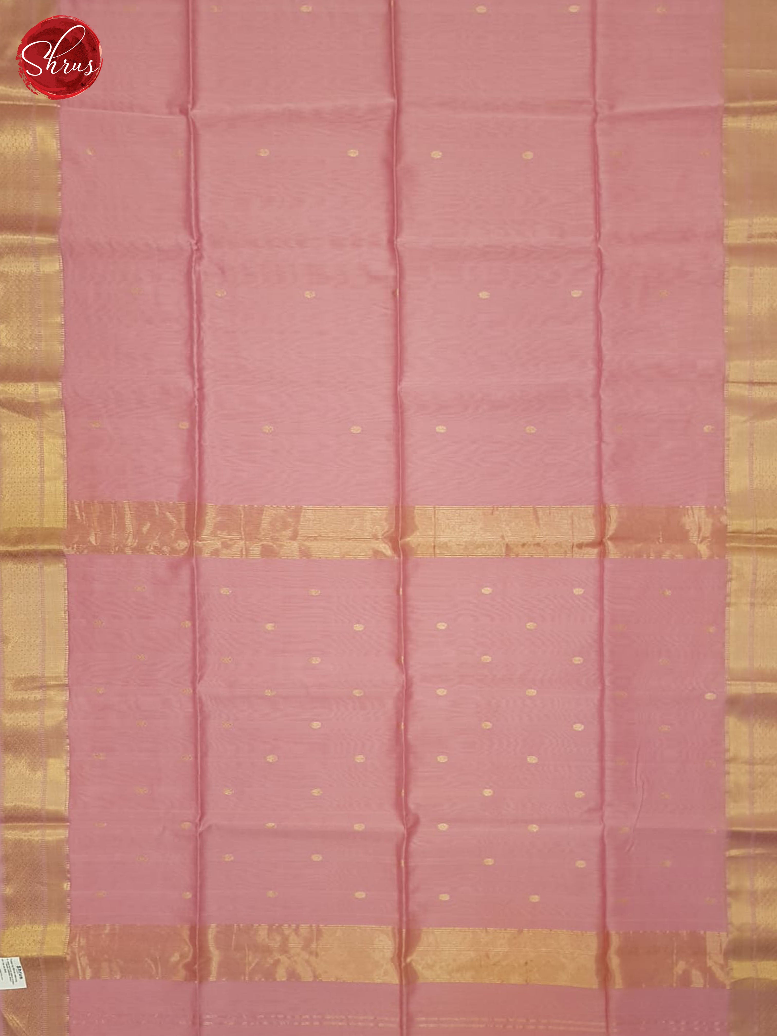 Pink(Single Tone) - Maheshwari silkcotton Saree - Shop on ShrusEternity.com