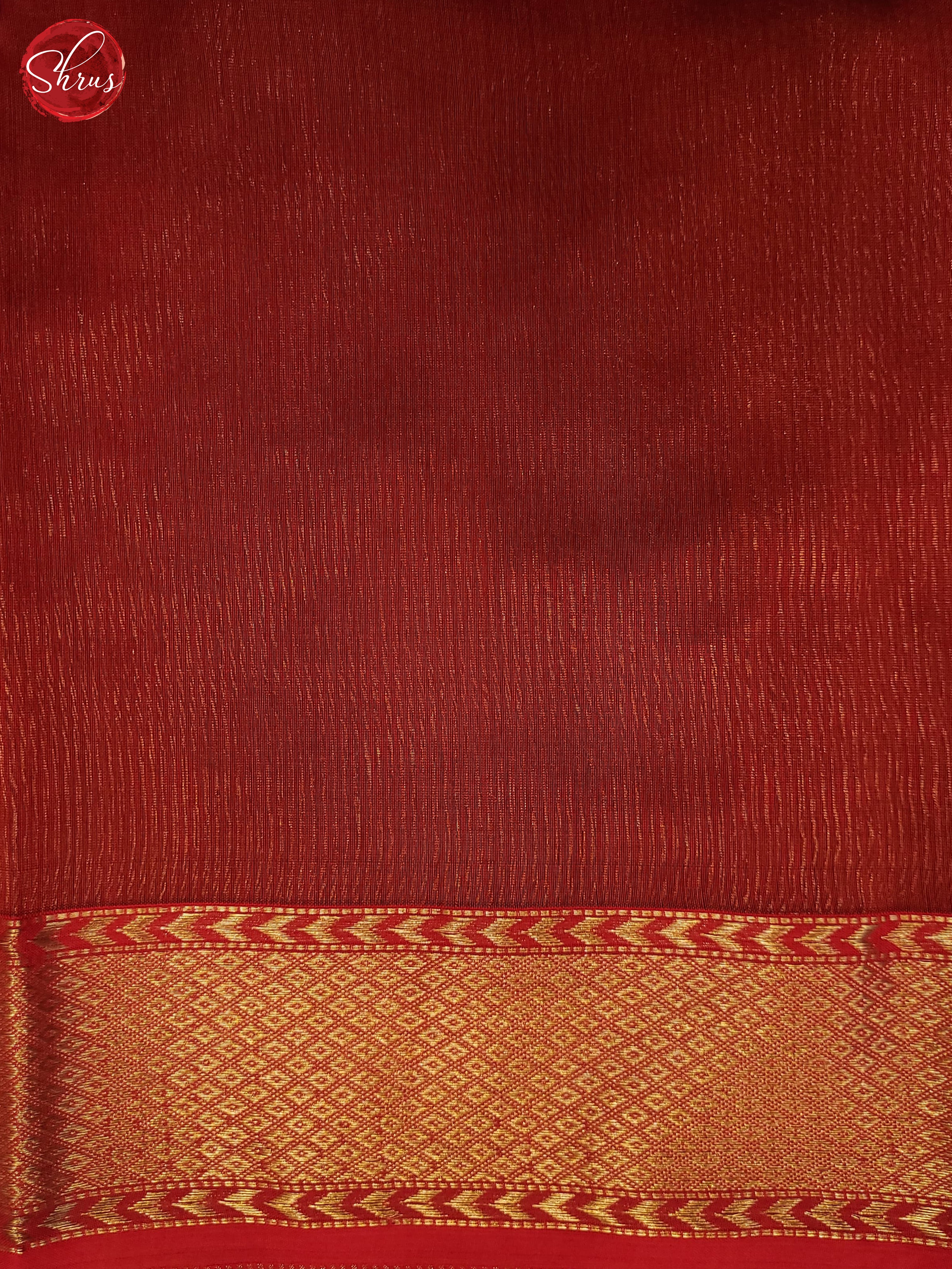 Green & Red - Maheshwari silkcotton Saree - Shop on ShrusEternity.com