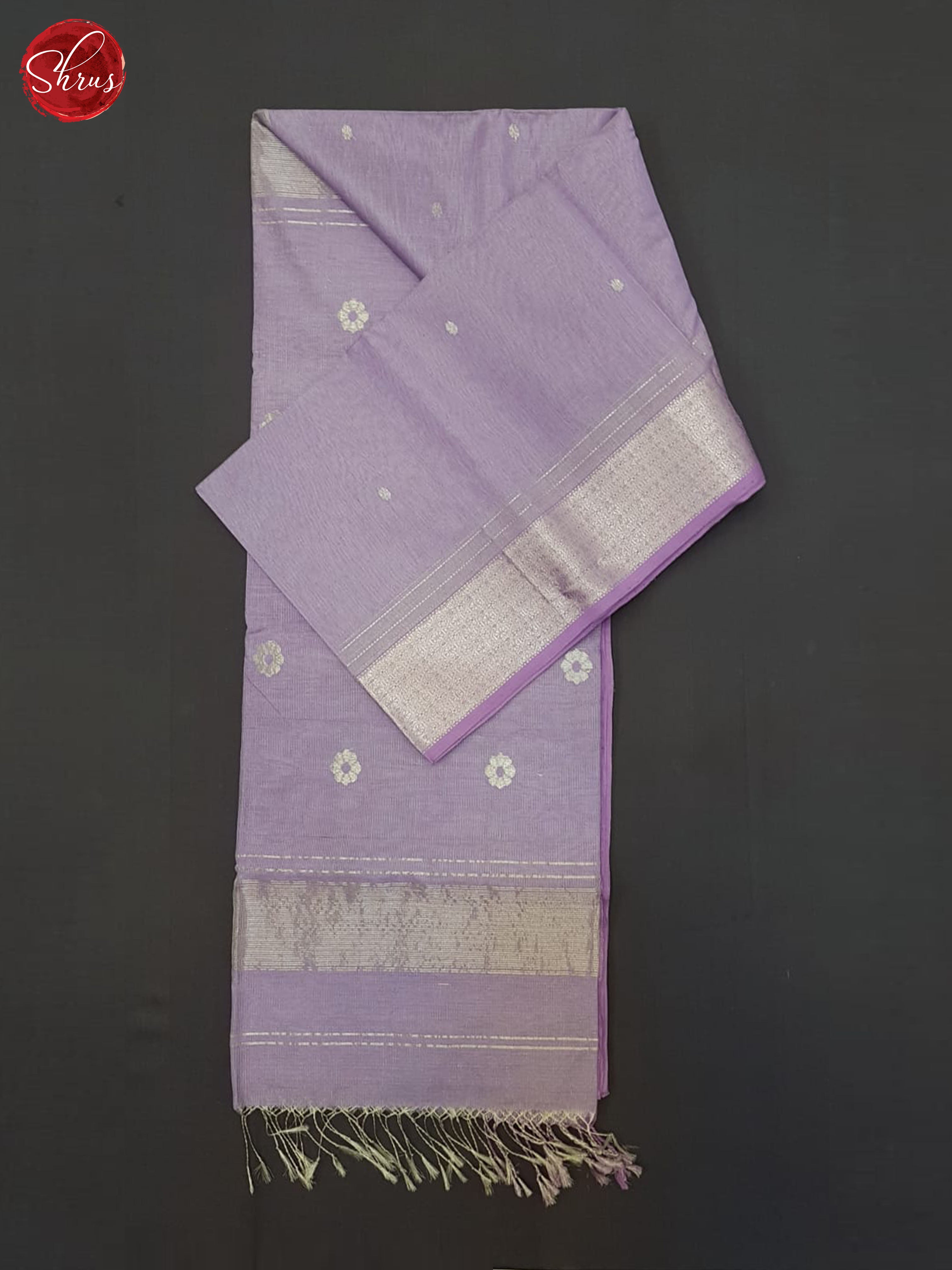 Lavender(single Tone) - Maheshwari silkcotton Saree - Shop on ShrusEternity.com