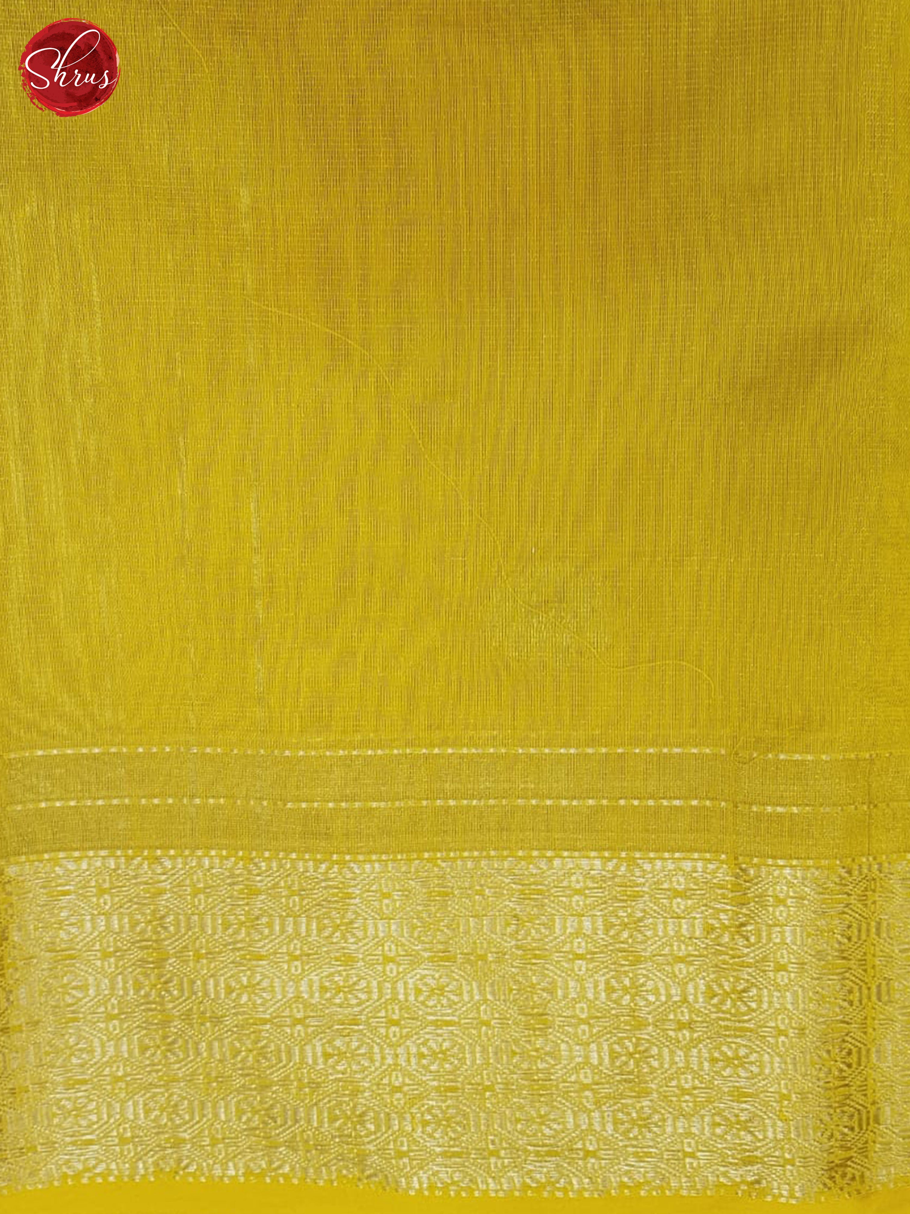 Yellow(Single TonE)- Maheshwari silkcotton Saree - Shop on ShrusEternity.com