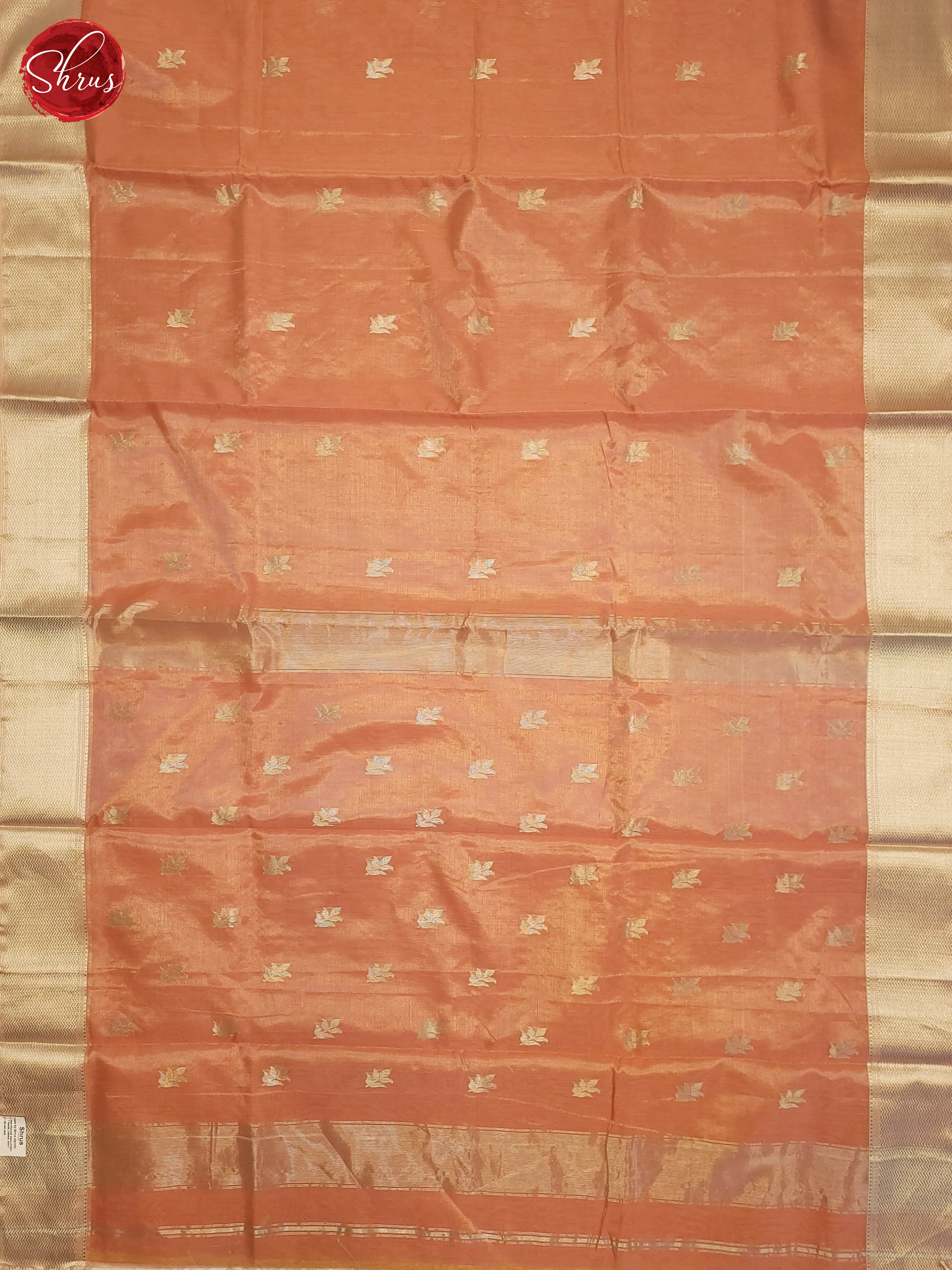 Peach(Single Tone) - Maheshwari silkcotton Saree - Shop on ShrusEternity.com