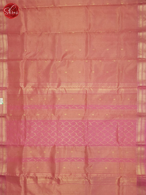 Pink(Single Tone)-Maheshwari  Silk cotton Saree - Shop on ShrusEternity.com