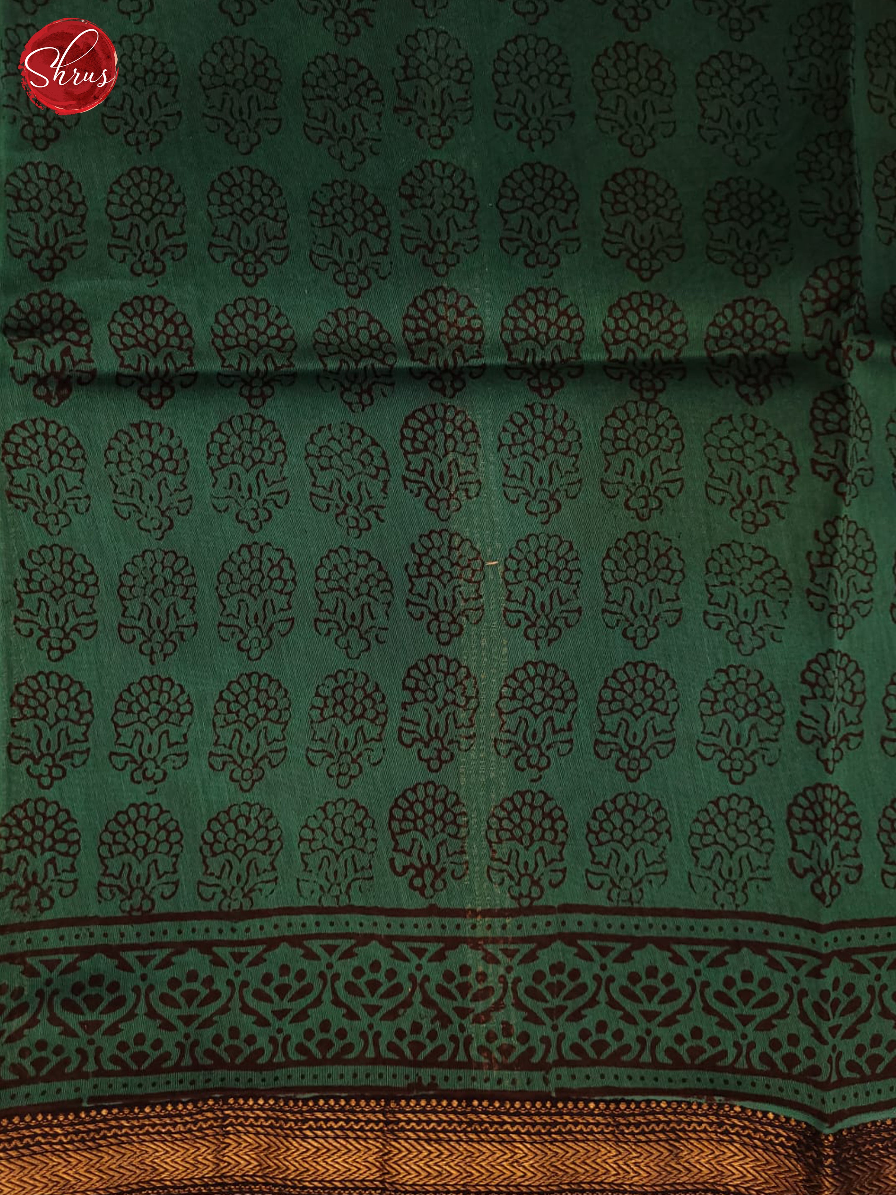 Green and Black- Maheswari Silk Cotton Saree - Shop on ShrusEternity.com