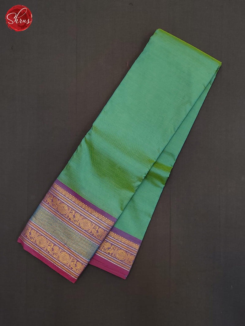 Green & Purple - Silkcotton-halfpure Saree - Shop on ShrusEternity.com