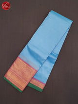 Blue & Pink- Silkcotton-halfpure Saree - Shop on ShrusEternity.com