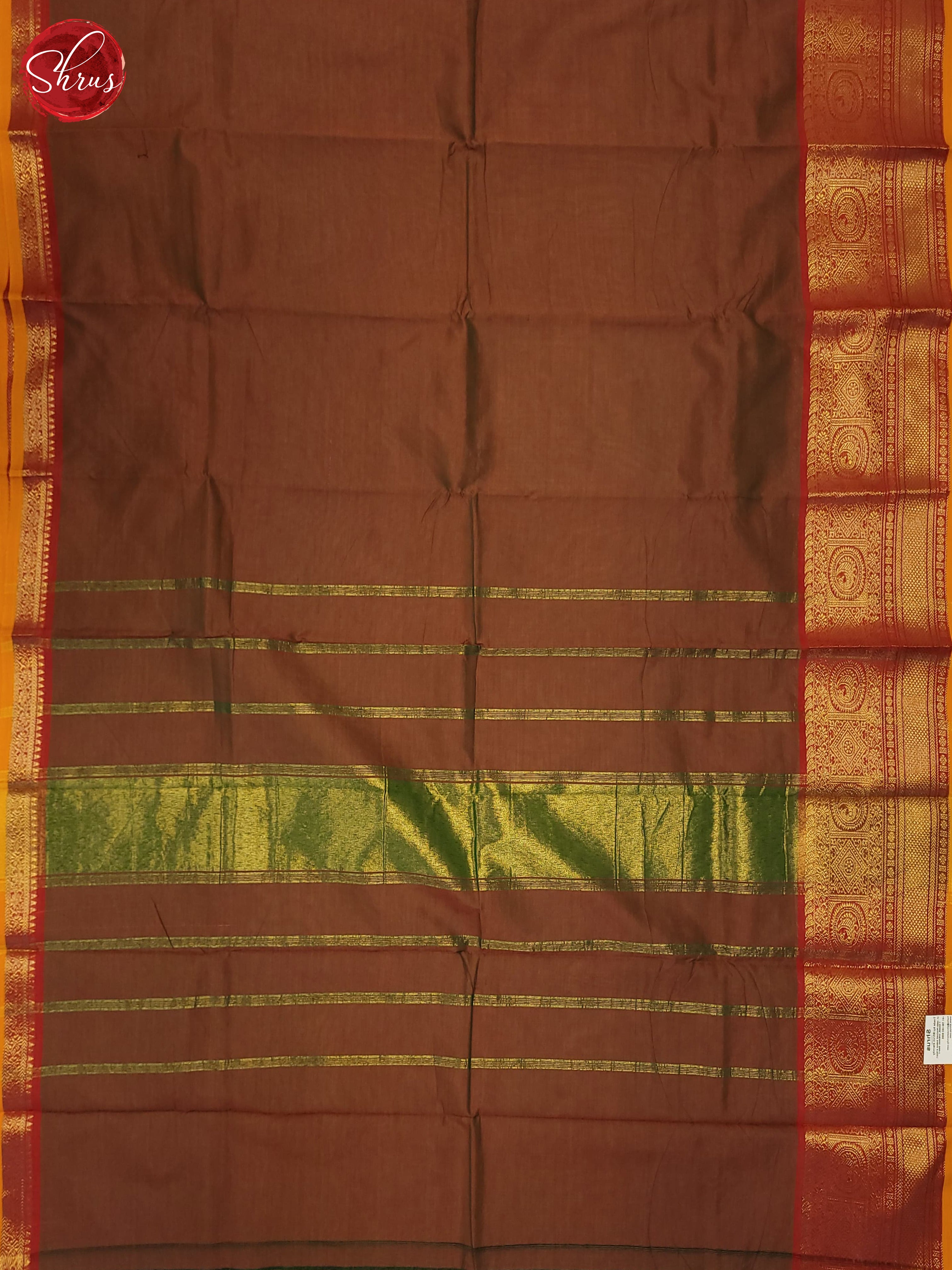 Honey & Red - Silkcotton-halfpure Saree - Shop on ShrusEternity.com