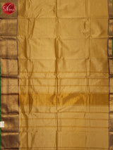 Gold & Green - Silkcotton-halfpure Saree - Shop on ShrusEternity.com