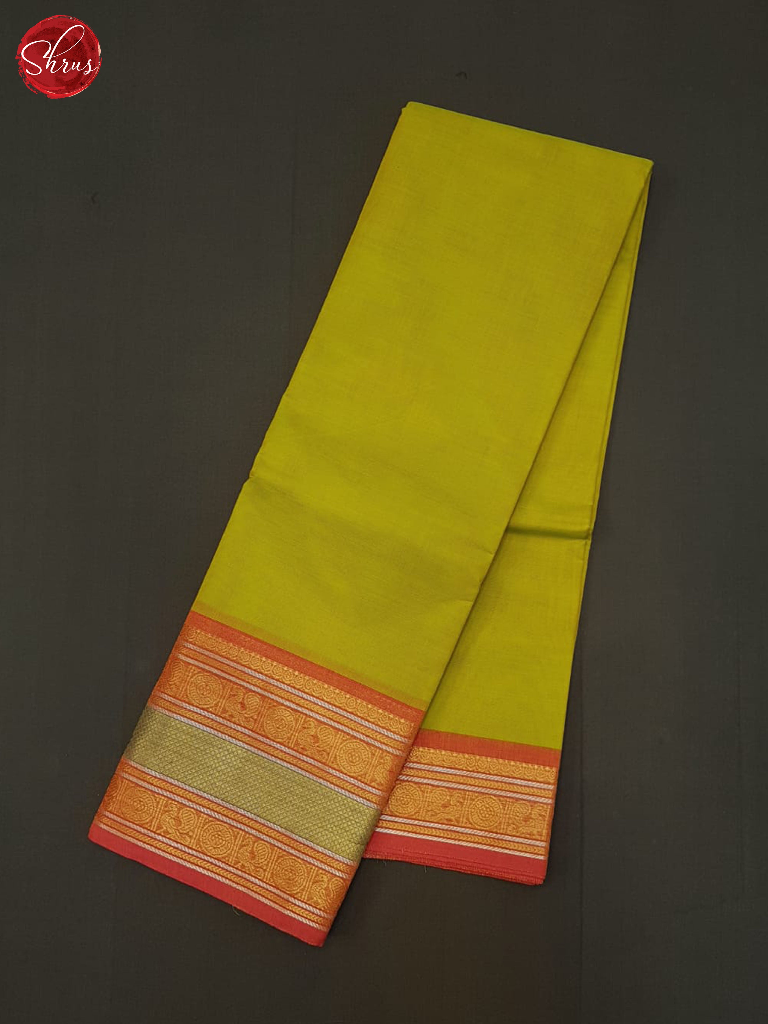 Green & Orange  - Chettinad Cotton Saree - Shop on ShrusEternity.com