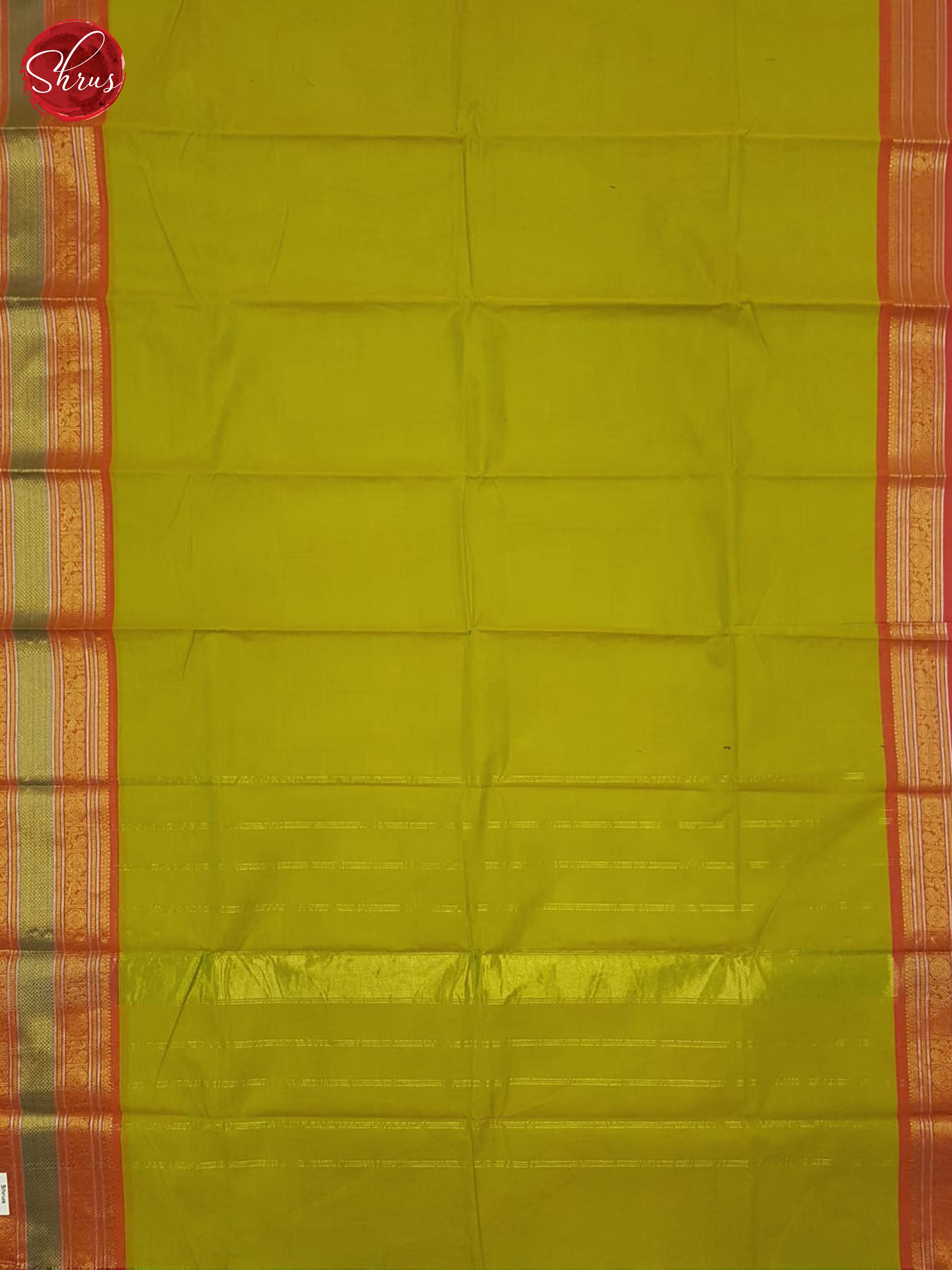 Green & Orange  - Chettinad Cotton Saree - Shop on ShrusEternity.com