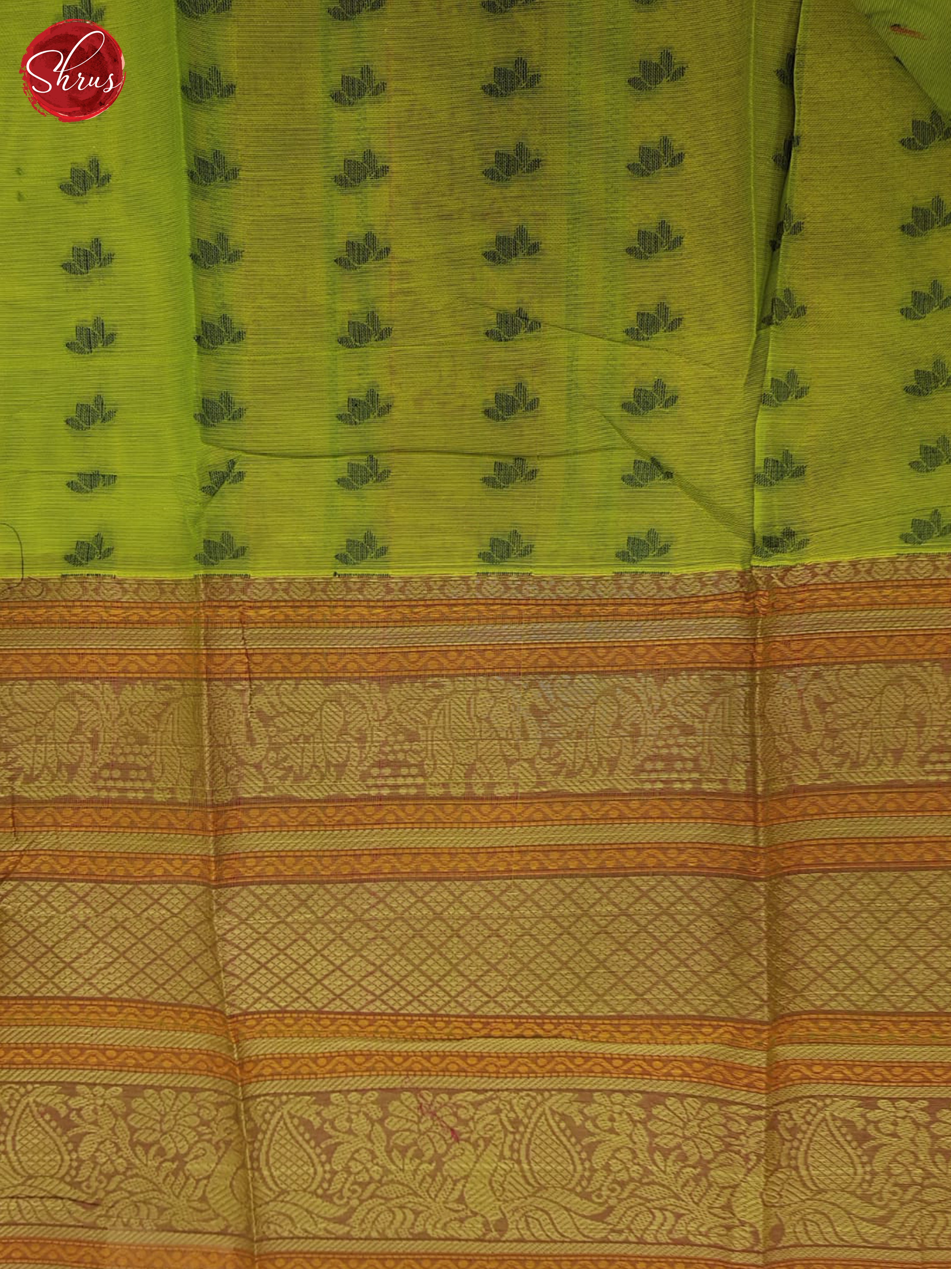 Green & Brown - Kanchi Cotton Saree - Shop on ShrusEternity.com