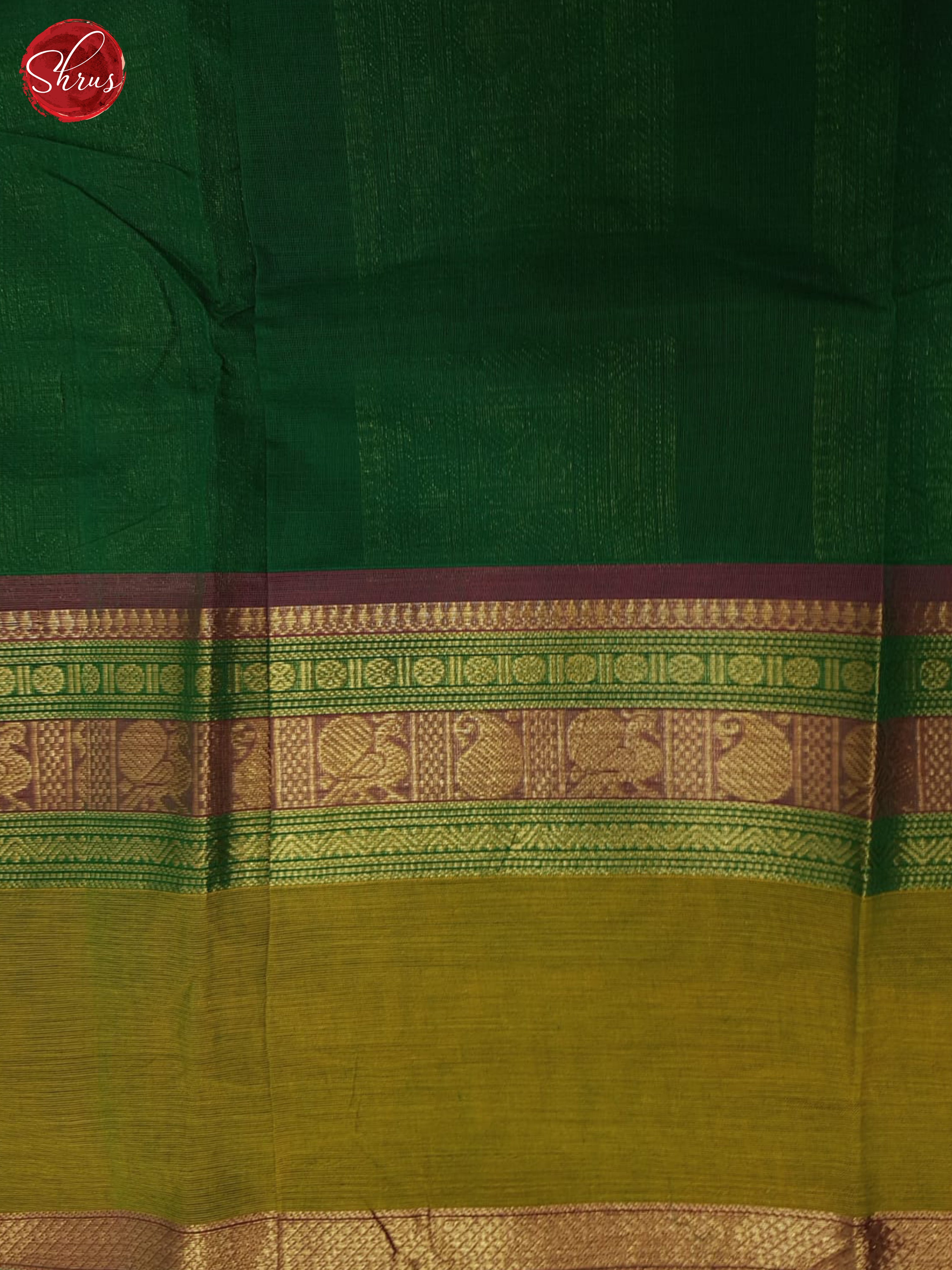 Green & Mehandi - Kanchi Cotton Saree - Shop on ShrusEternity.com