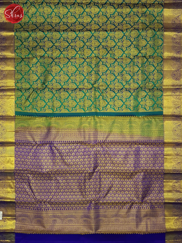 Green And Purple- Kanchipuram silk saree - Shop on ShrusEternity.com