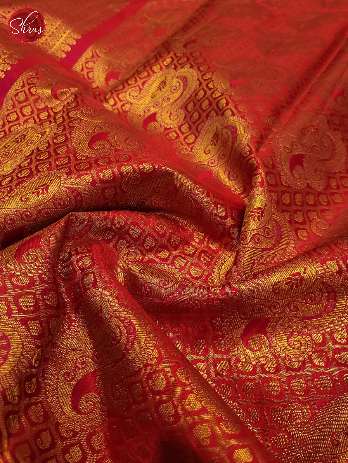 Reddish PInk(Single Tone) - Kanchipuram Silk Saree - Shop on ShrusEternity.com