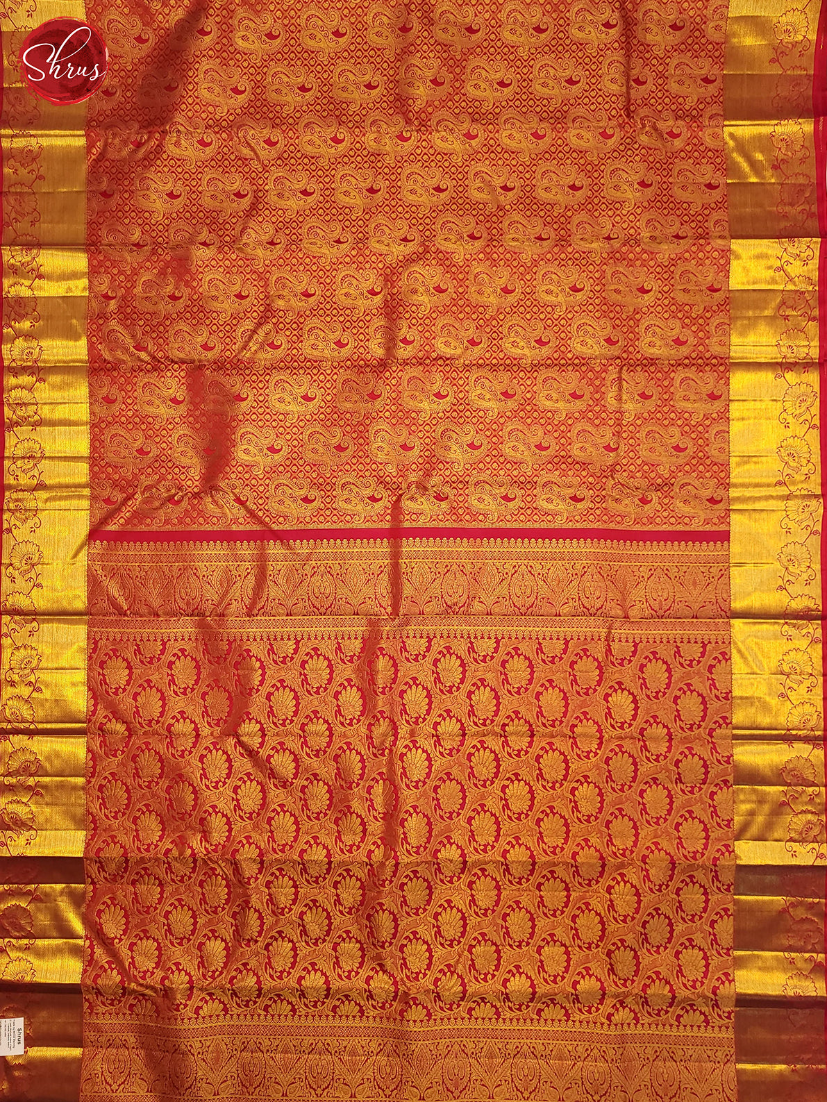 Reddish PInk(Single Tone) - Kanchipuram Silk Saree - Shop on ShrusEternity.com