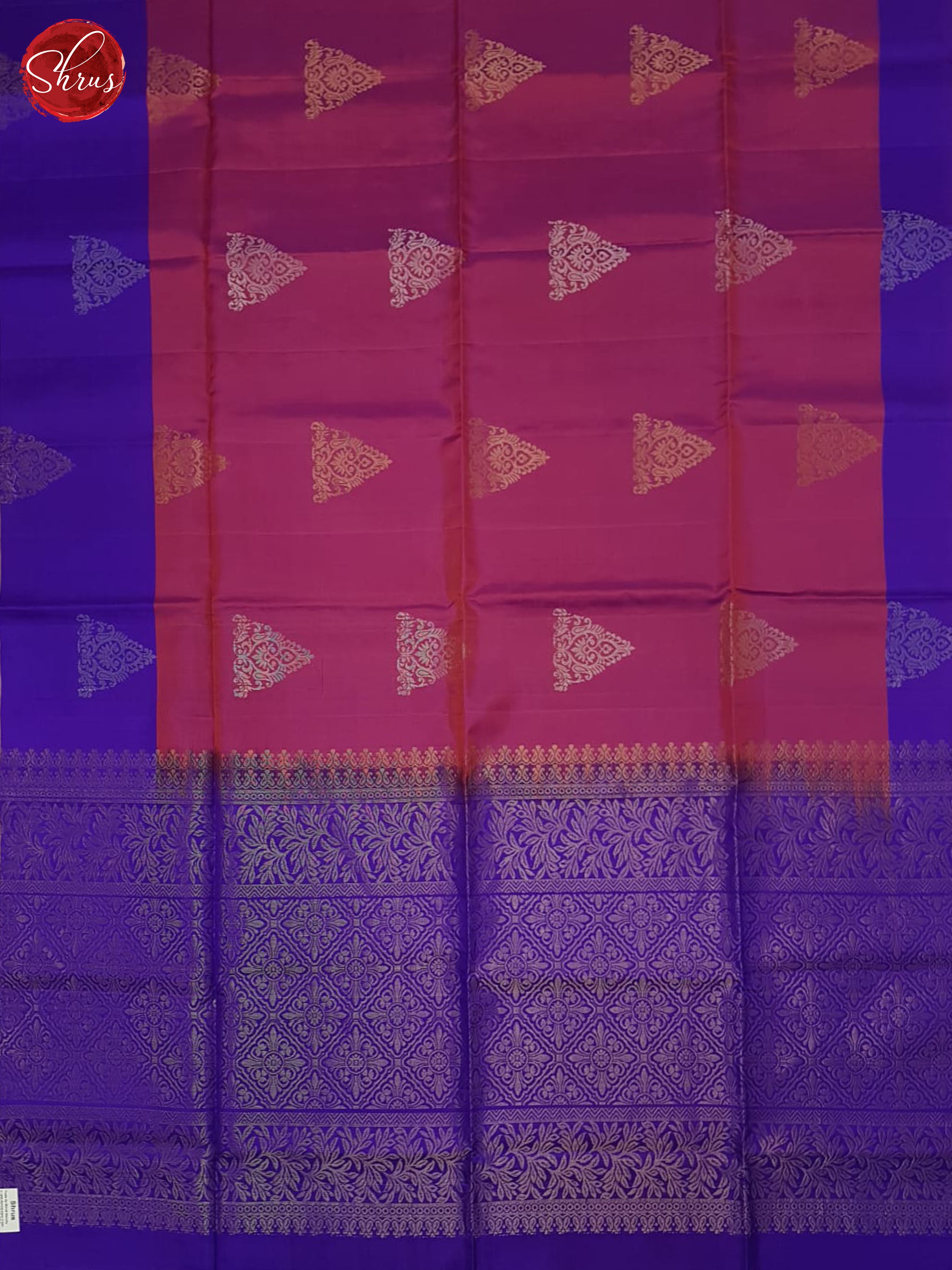 Majenta Pink & bLue - Soft Silk Saree - Shop on ShrusEternity.com