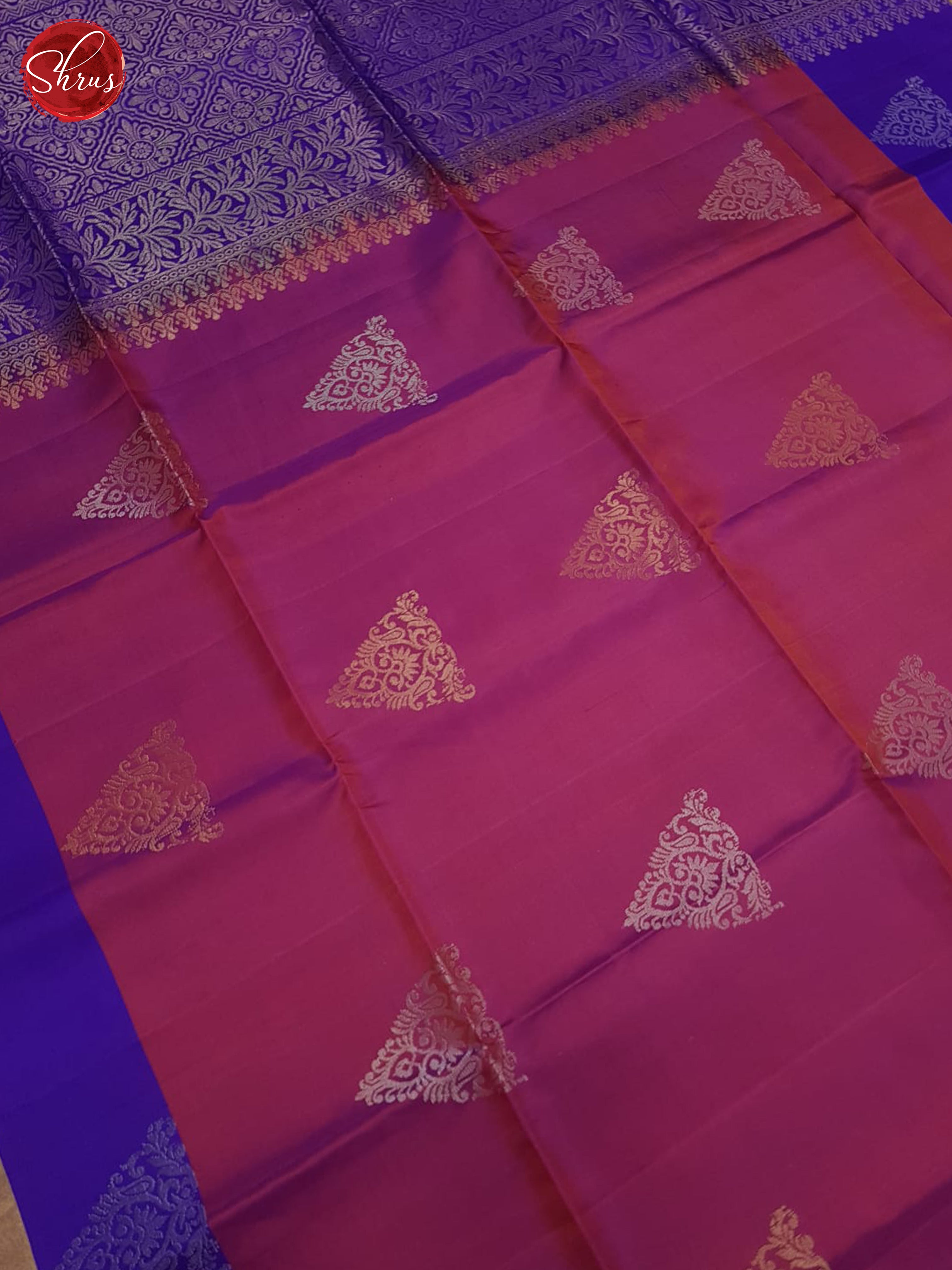 Majenta Pink & bLue - Soft Silk Saree - Shop on ShrusEternity.com