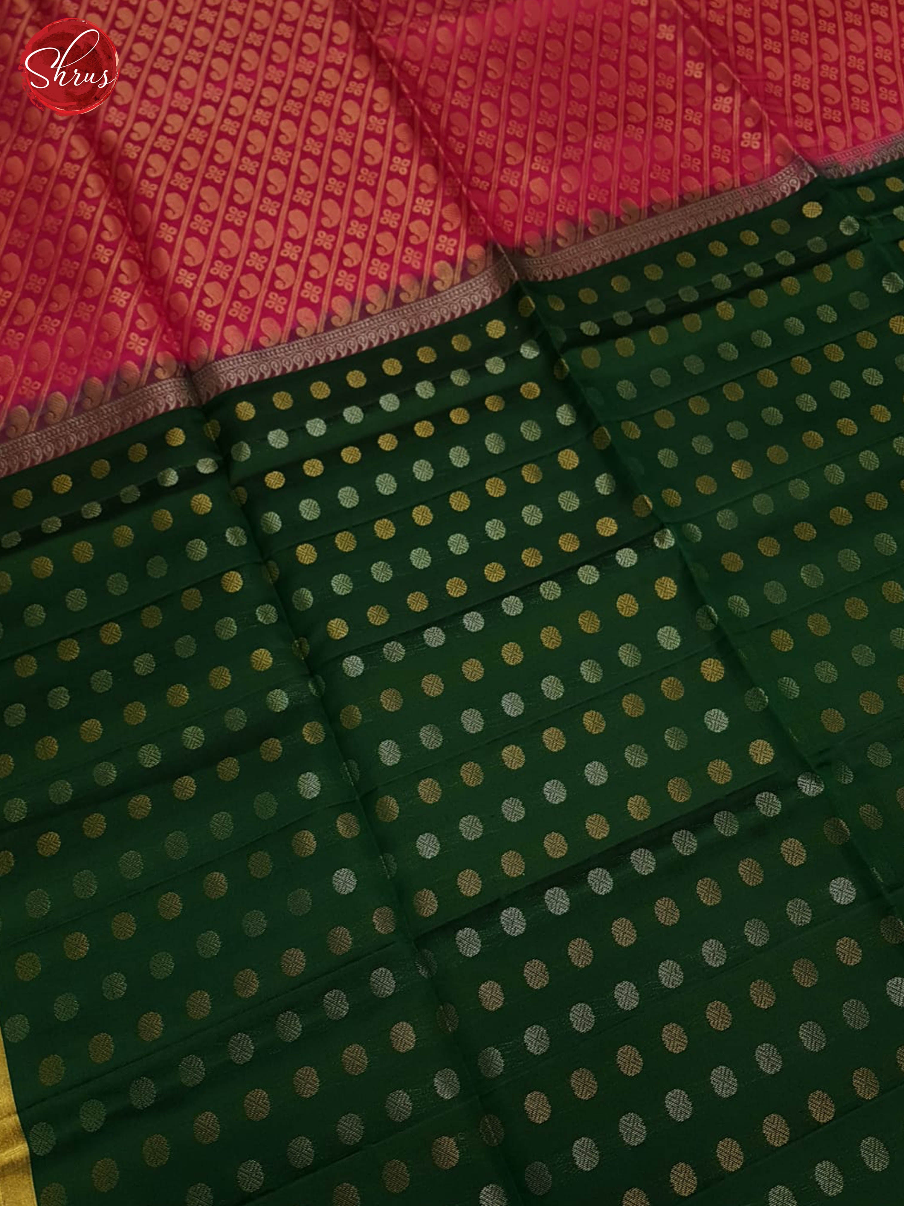 Green & Pink - Soft silk Saree - Shop on ShrusEternity.com